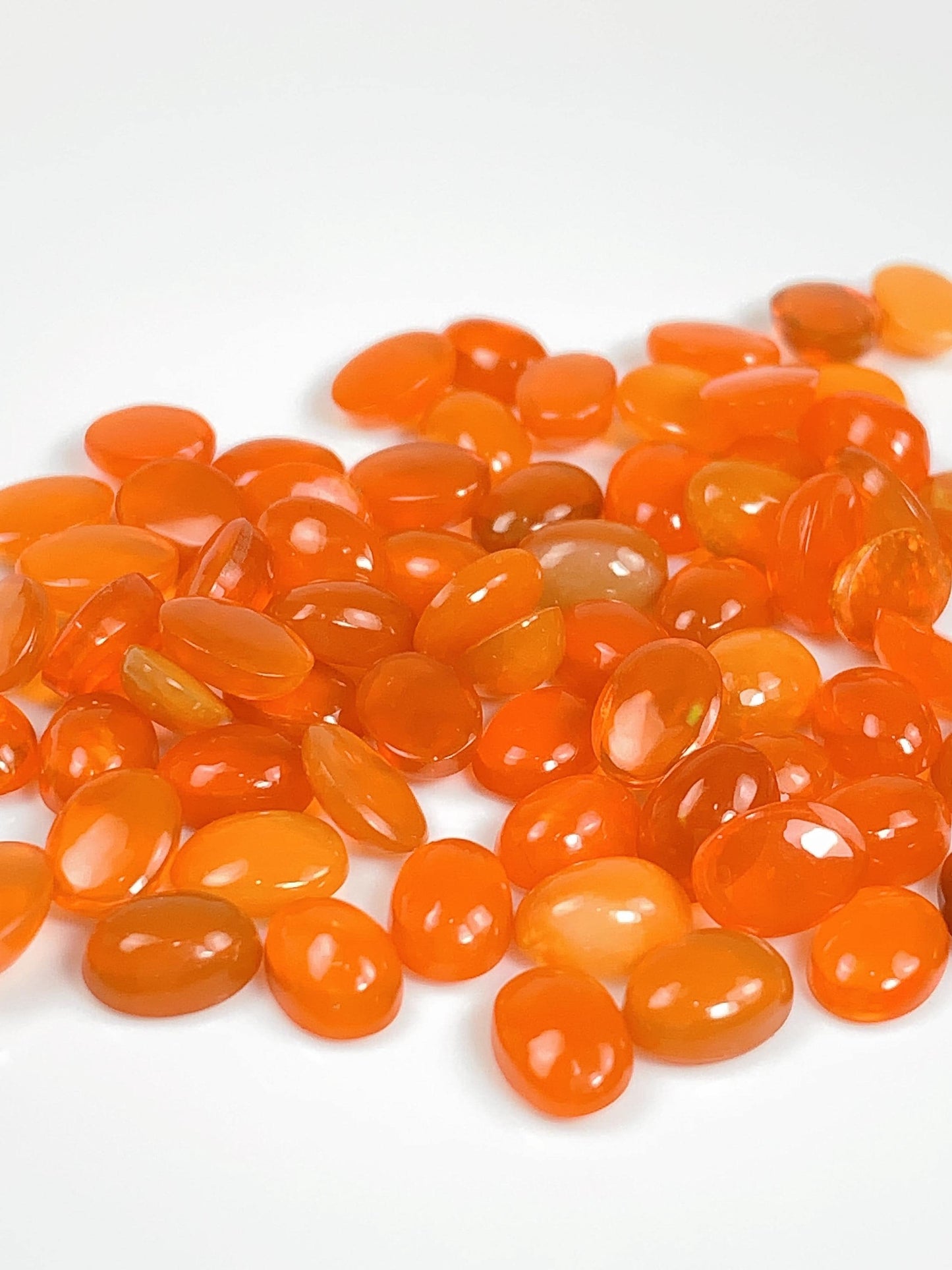 Natural Rainbow Fire Opal Gemstone: 5x7mm Oval Cut Loose Gem