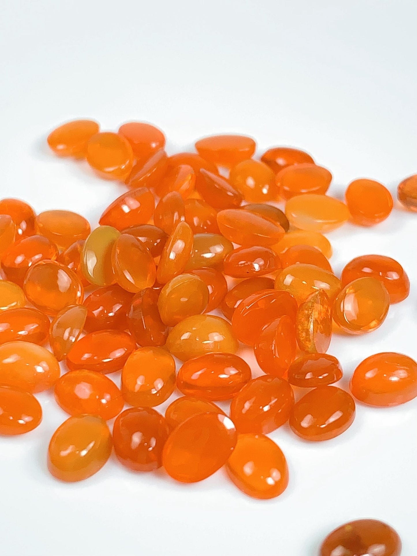Natural Rainbow Fire Opal Gemstone: 5x7mm Oval Cut Loose Gem