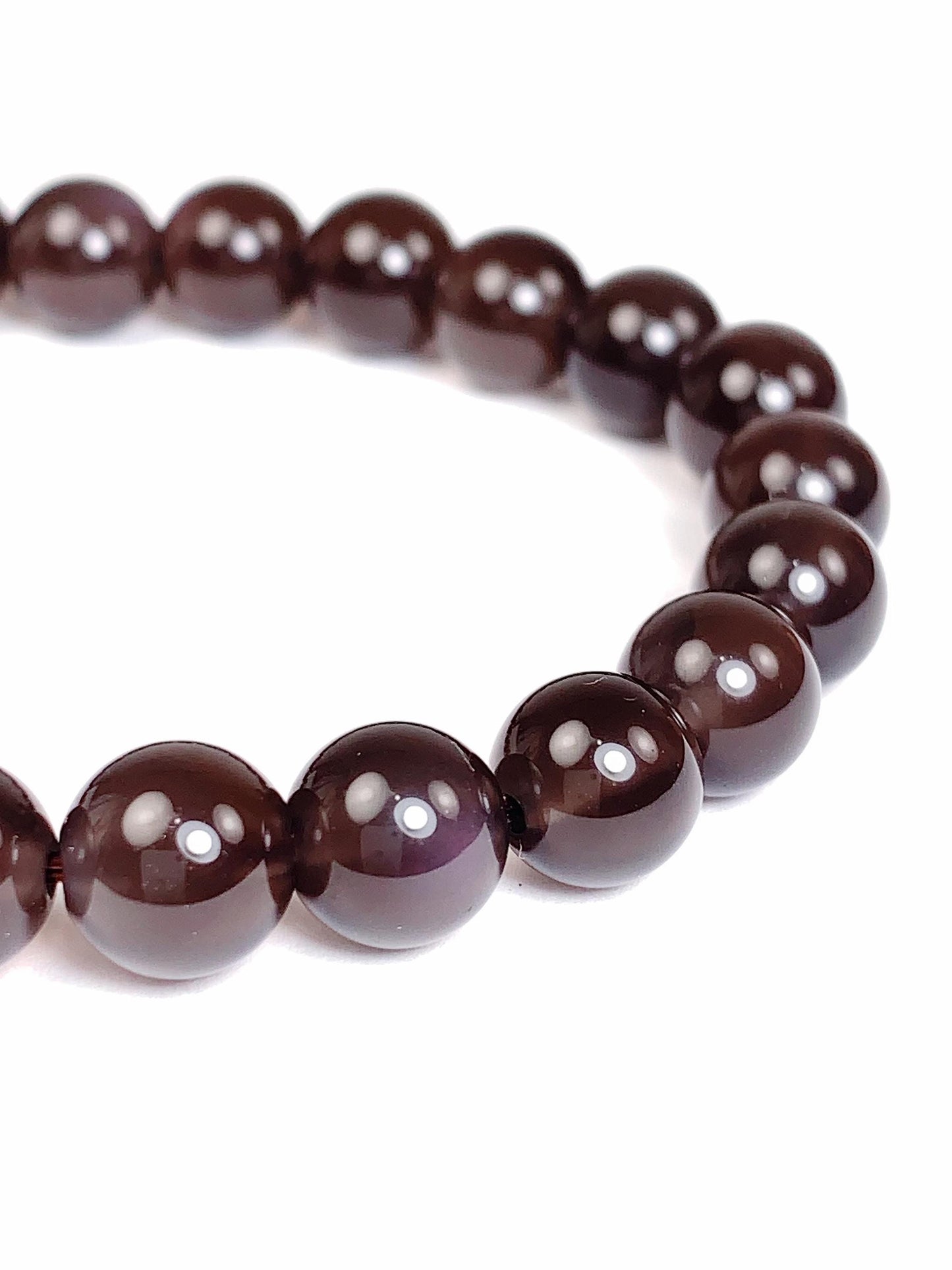 Rainbow Obsidian Bracelet: Natural Gemstone Stretch Bracelet (8mm)