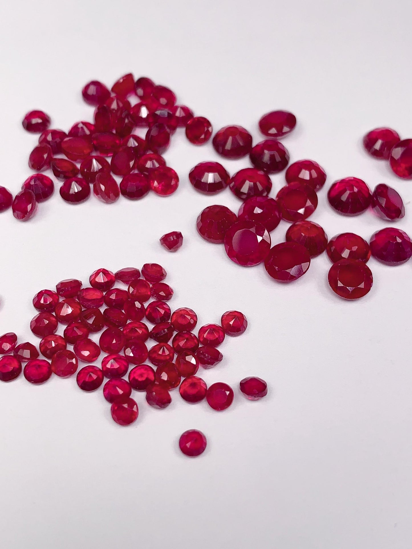 EGL USA Gemological Laboratory Certificate Natural Red Ruby (heated Filled) Loose Gemstone: Round Faceted Cut (3mm 4mm 5mm)