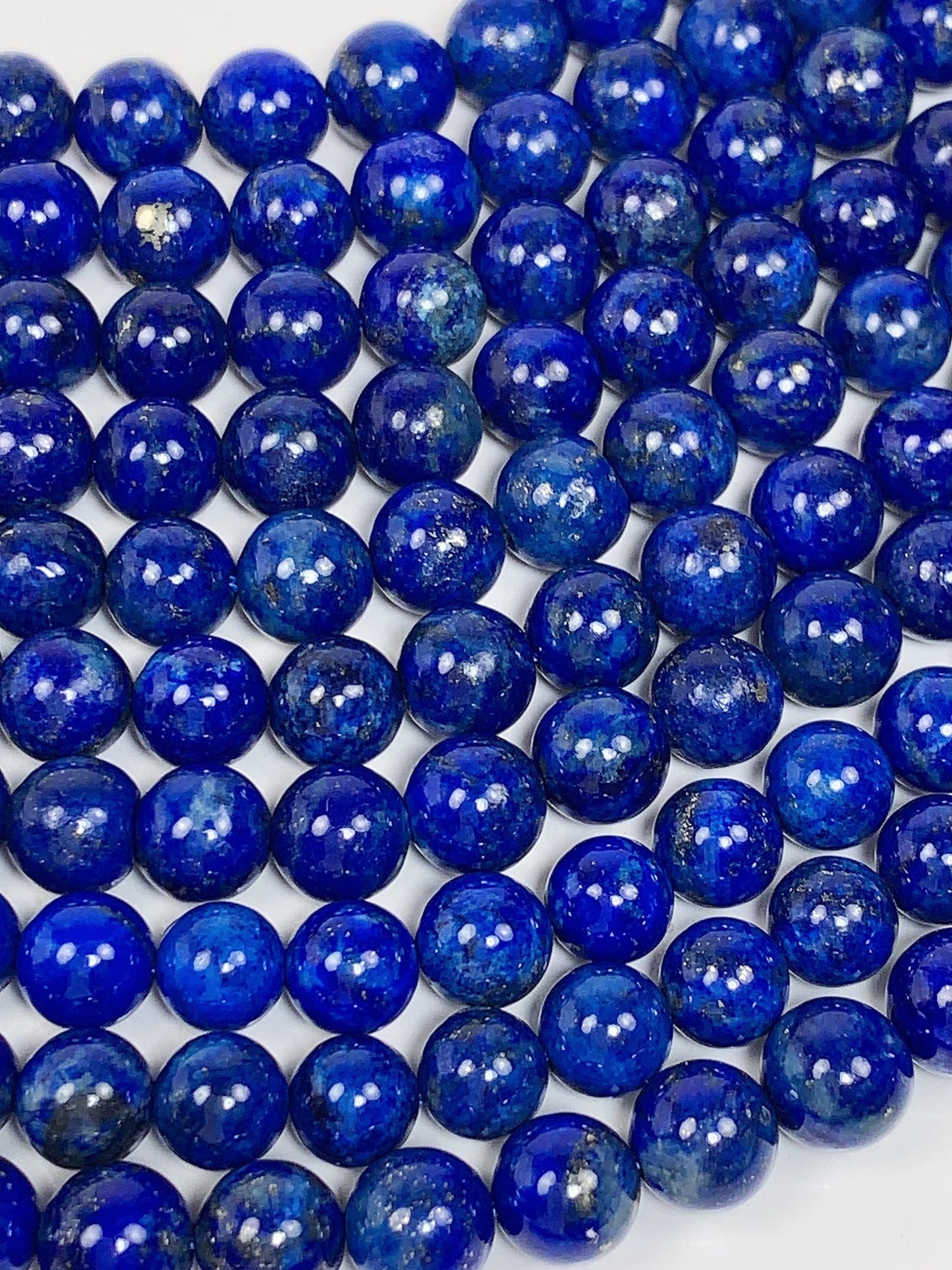No Dyed Natural Blue Gold Golden Lapis Lazuli Smooth Round Beads 15.5" Strand Gemstone 2mm 3mm 4mm 6mm 8mm 10mm 12mm 14mm 16mm 18mm