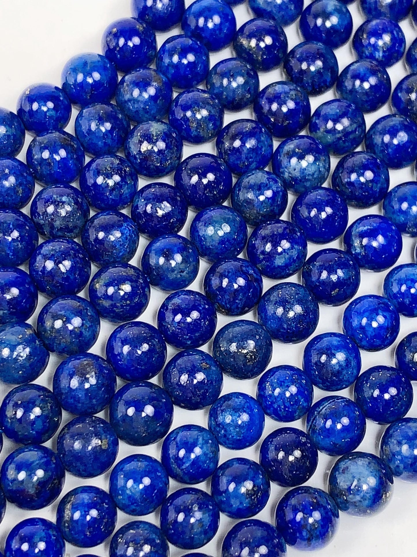 No Dyed Natural Blue Gold Golden Lapis Lazuli Smooth Round Beads 15.5" Strand Gemstone 2mm 3mm 4mm 6mm 8mm 10mm 12mm 14mm 16mm 18mm