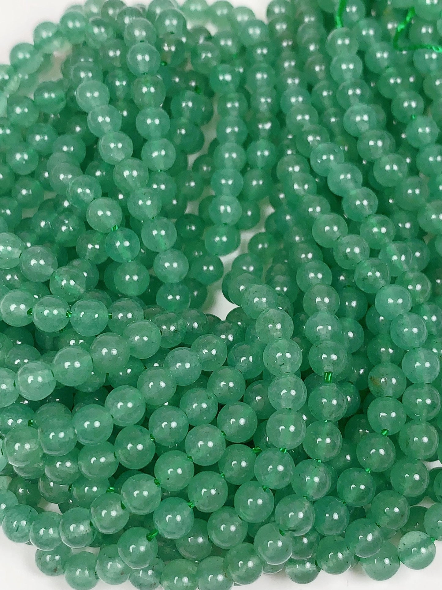 AAA Natural deep Green Aventurine Quartz Smooth Round Beads 15.5" Strand 4mm 6mm 8mm 10mm No Dyed