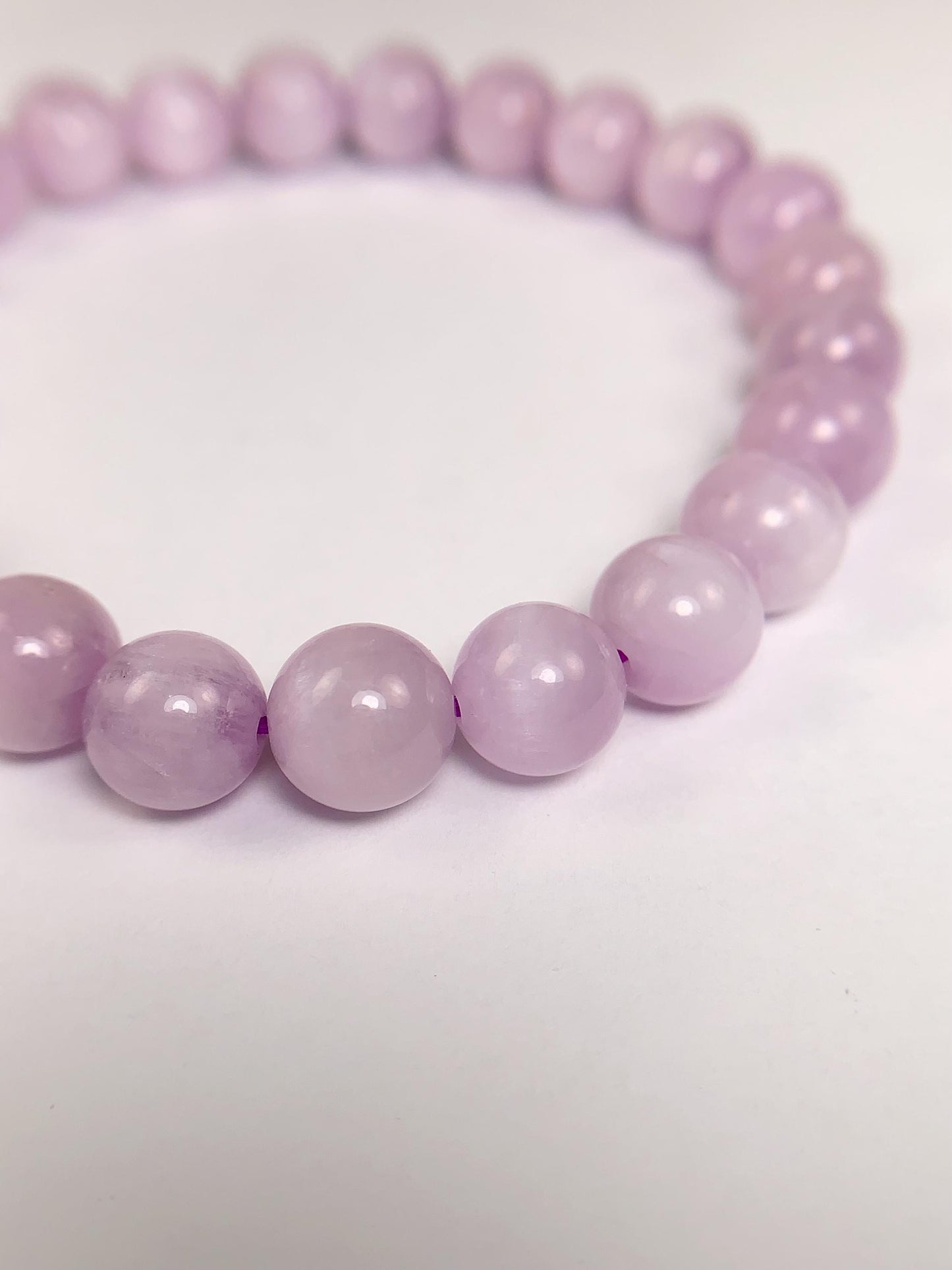 14K Gold Filled Kunzite Bracelet: Natural Purple Gemstone, 8mm