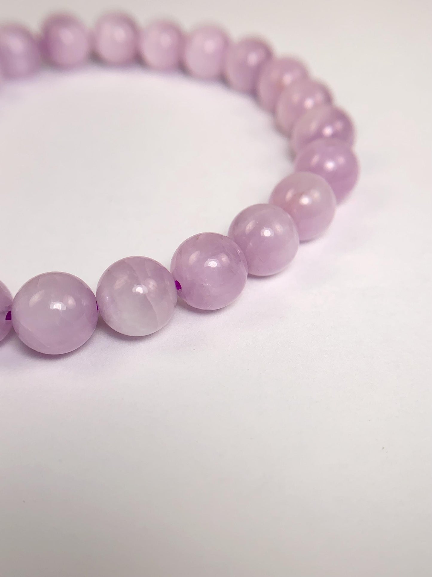 14K Gold Filled Kunzite Bracelet: Natural Purple Gemstone, 8mm