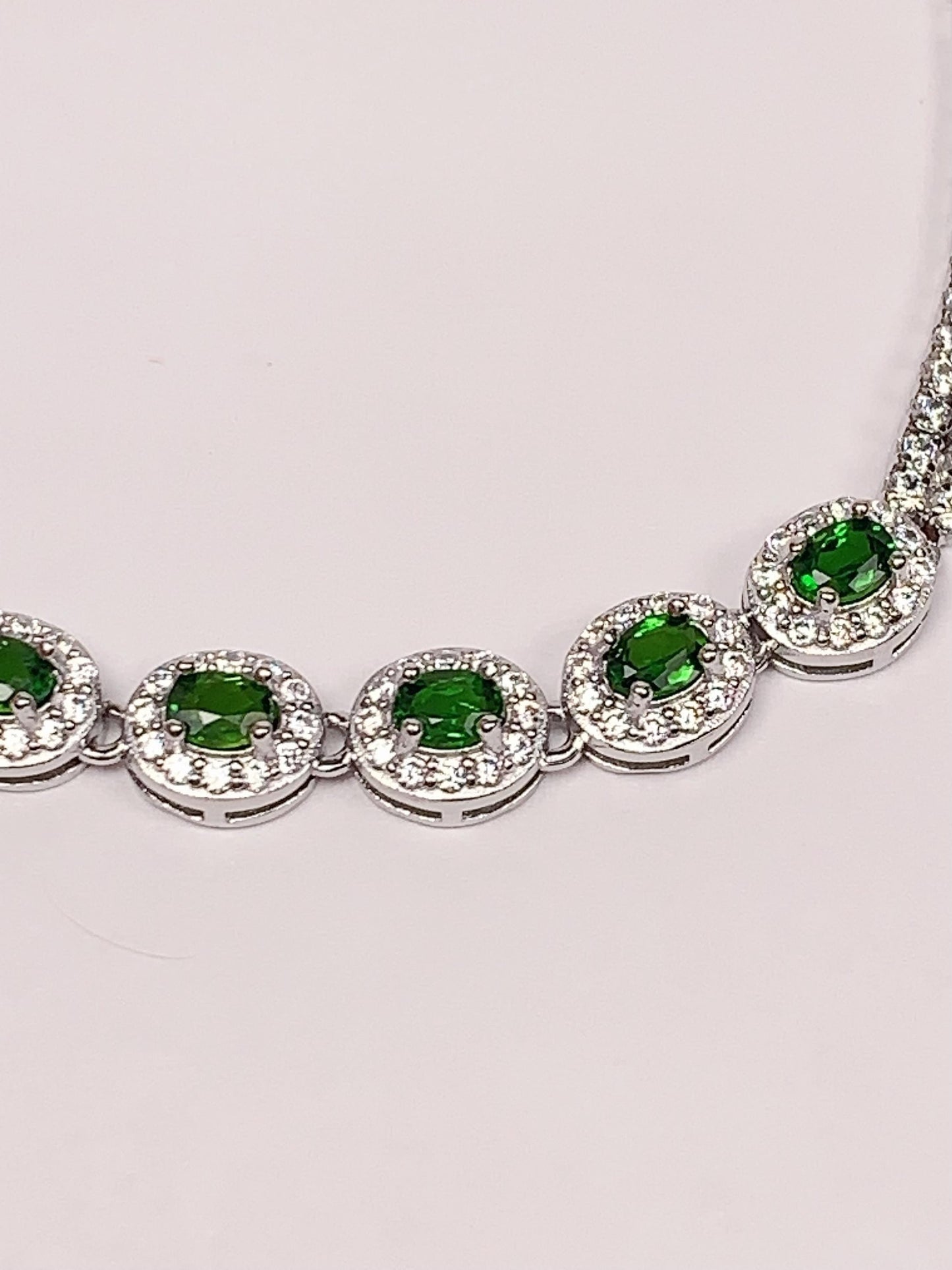 Grade AAA Genuine Natural Peridot 18k 925 Sterling Silver Bracelet Gemstone 2.5mmx3.5mm
