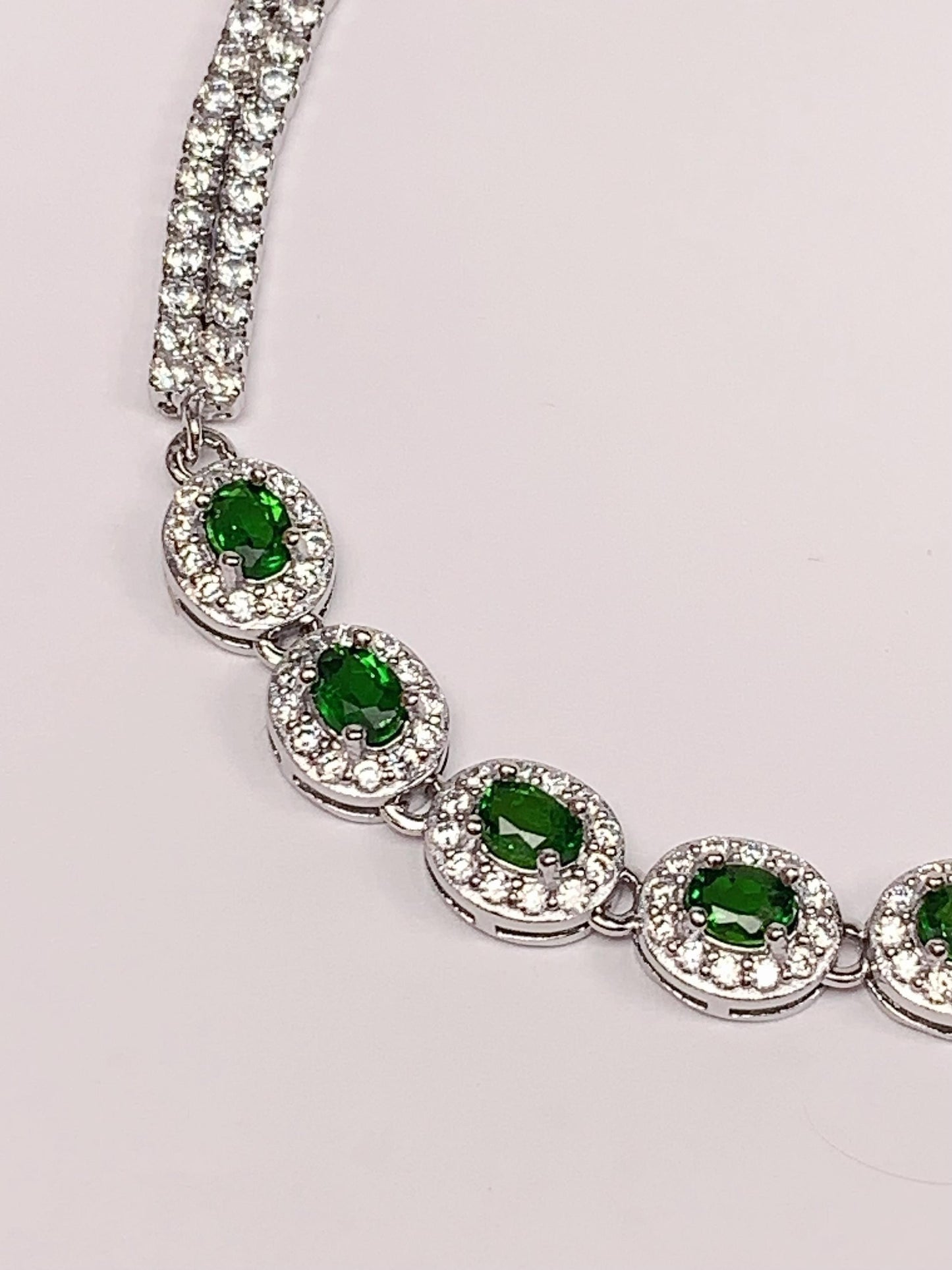 Grade AAA Genuine Natural Peridot 18k 925 Sterling Silver Bracelet Gemstone 2.5mmx3.5mm