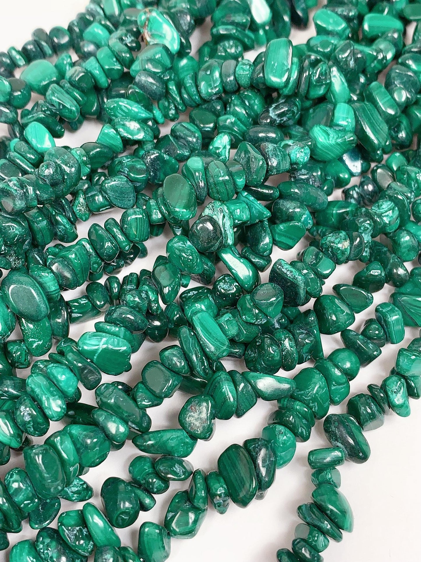 7-12mm Natural Green Malachite Nugget Pebble Irregular Chip Beads 32" Strand, DIY Jewelry Gemstone