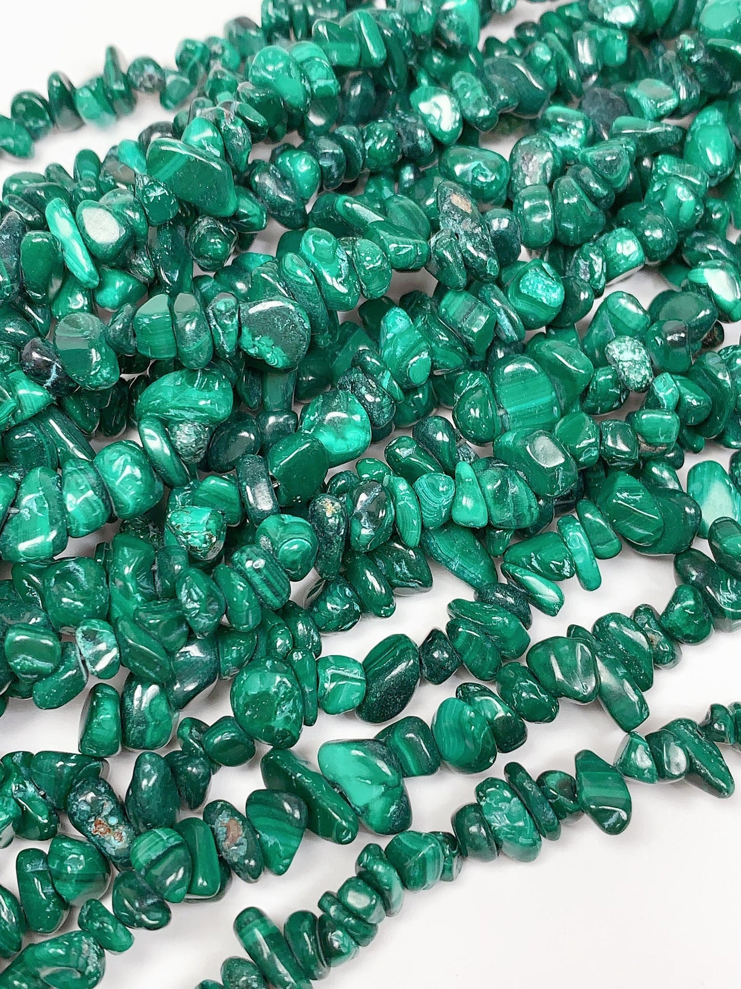 7-12mm Natural Green Malachite Nugget Pebble Irregular Chip Beads 32" Strand, DIY Jewelry Gemstone
