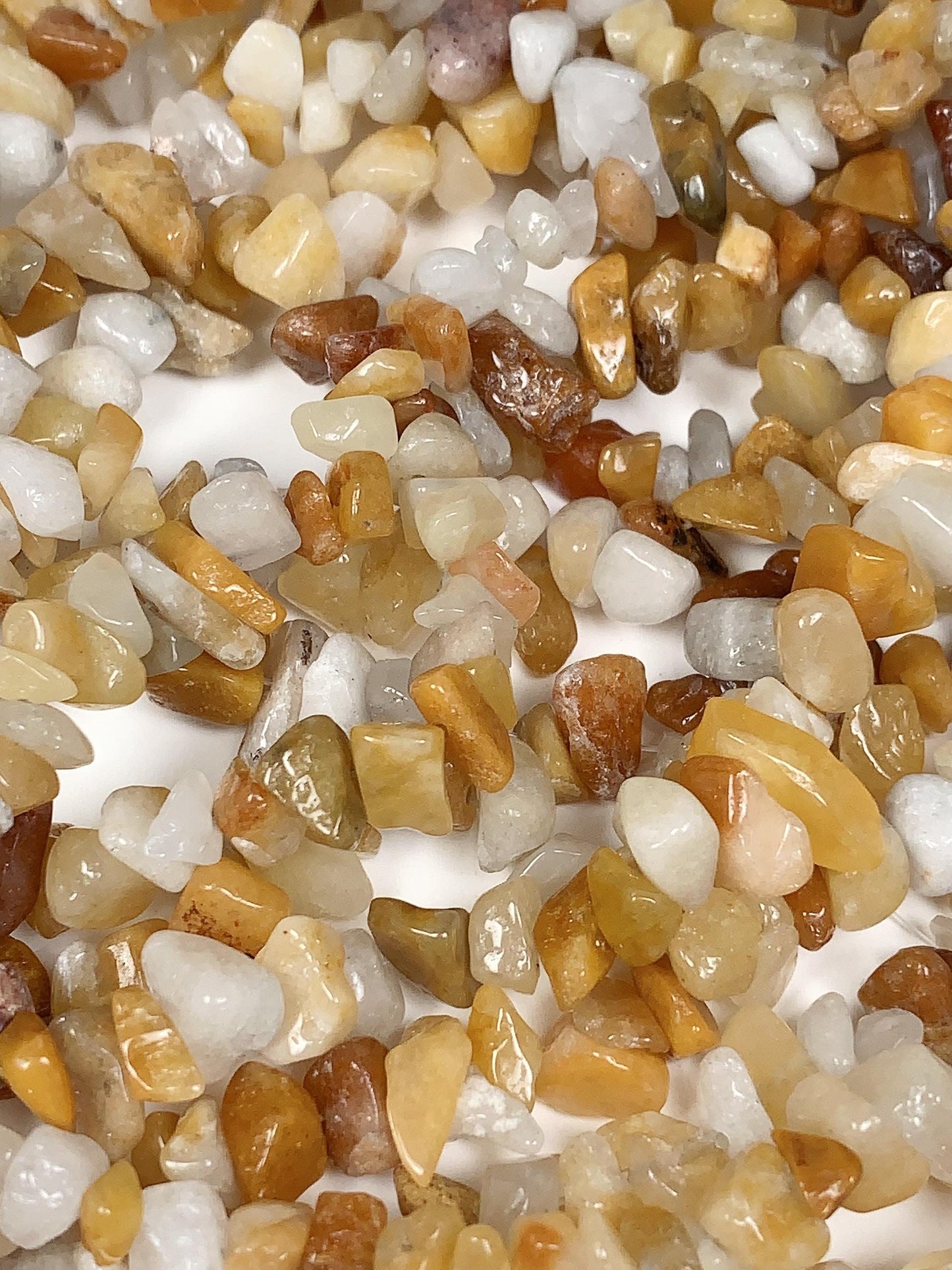 Orange Aventurine Chip Beads: Natural Gemstone Nuggets, 32" Strand
