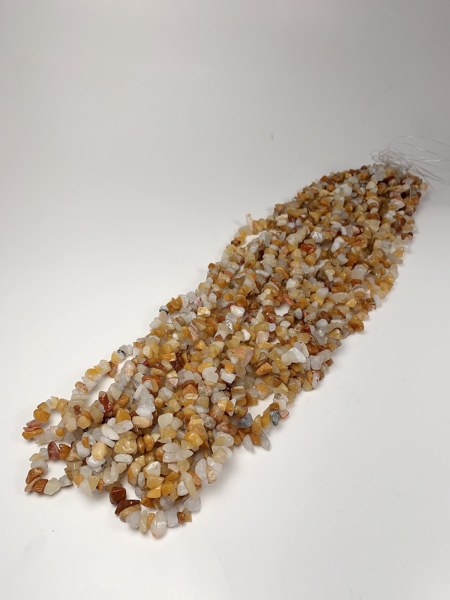 Orange Aventurine Chip Beads: Natural Gemstone Nuggets, 32" Strand