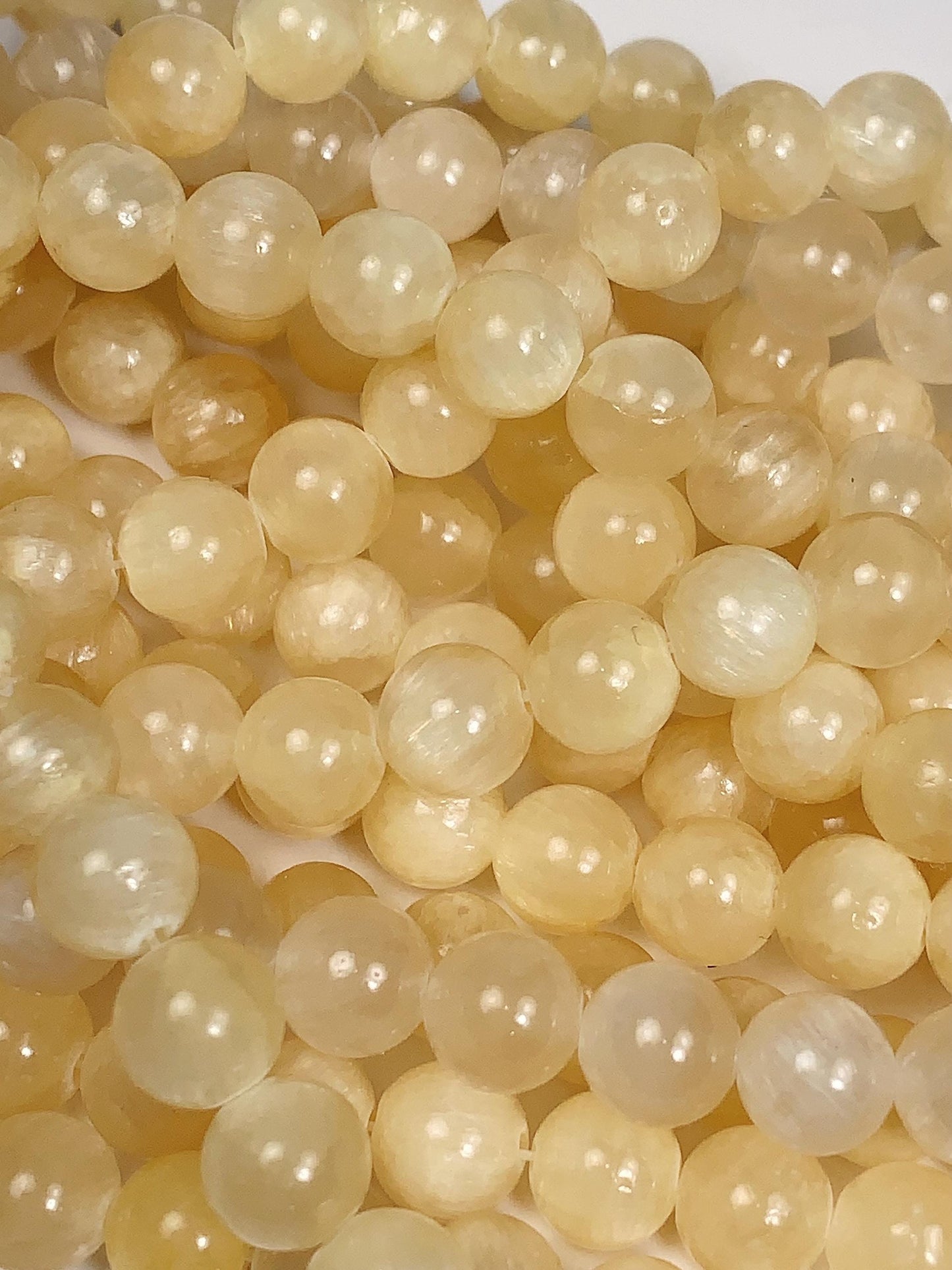 AAA Honey Yellow Jade Beads: Natural Golden Striped Gemstone, 15.5" Strand