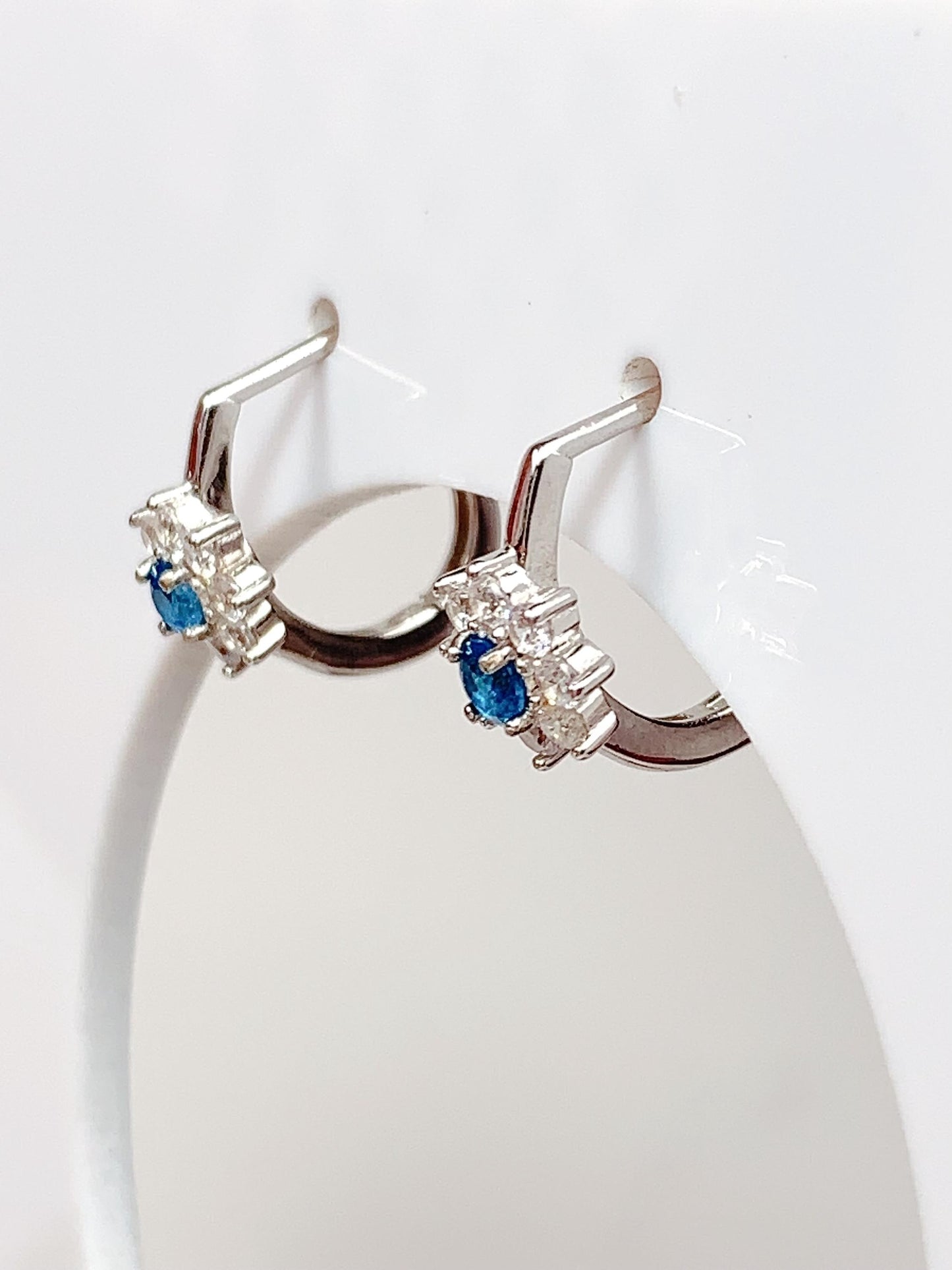 Swiss Blue Apatite Earrings: 18k Gold Plated Sterling Silver