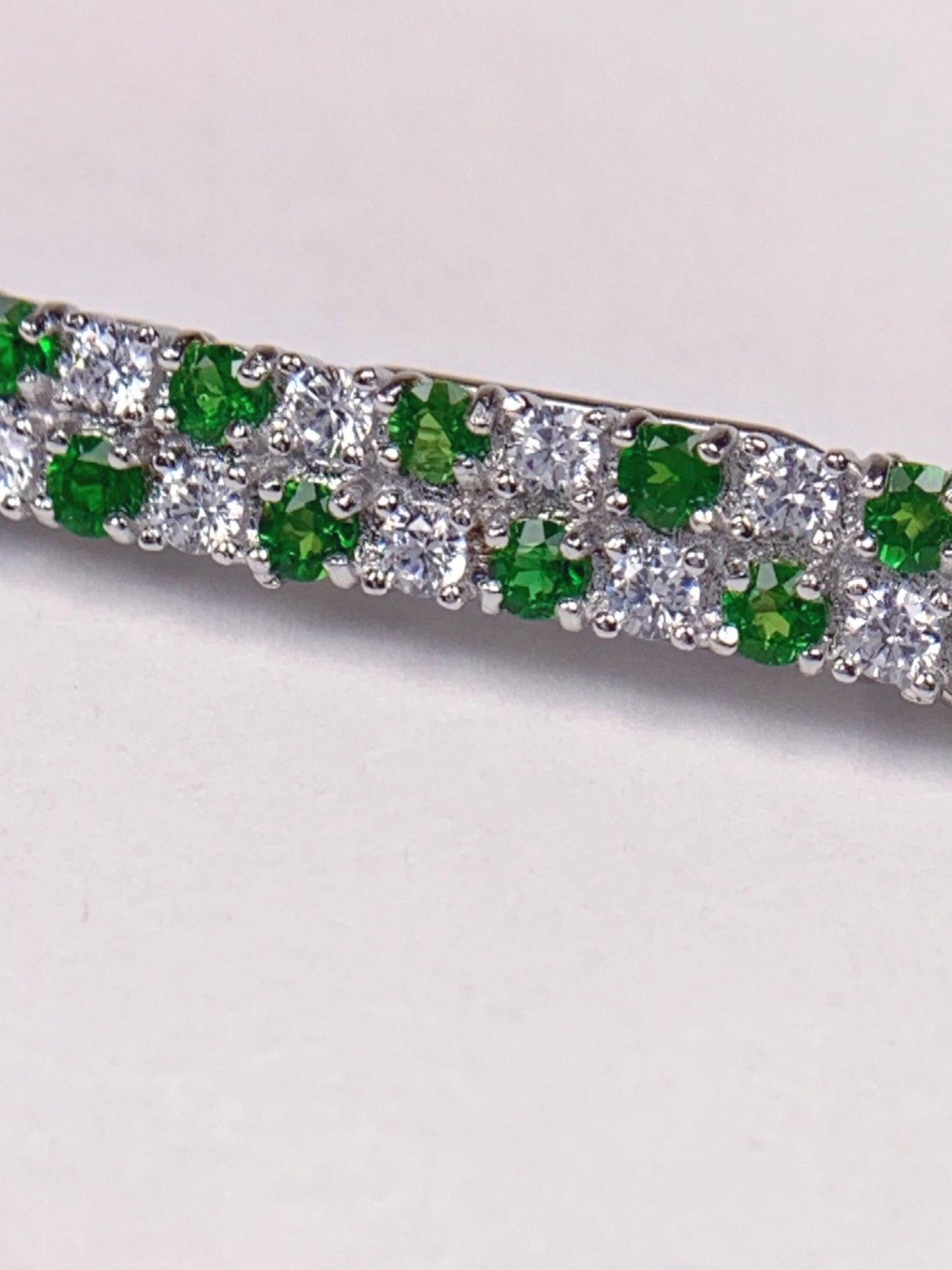 Grade AAA Genuine Natural Green Diopside Brooch 18k Gold Plated S 925 Sterling Silver