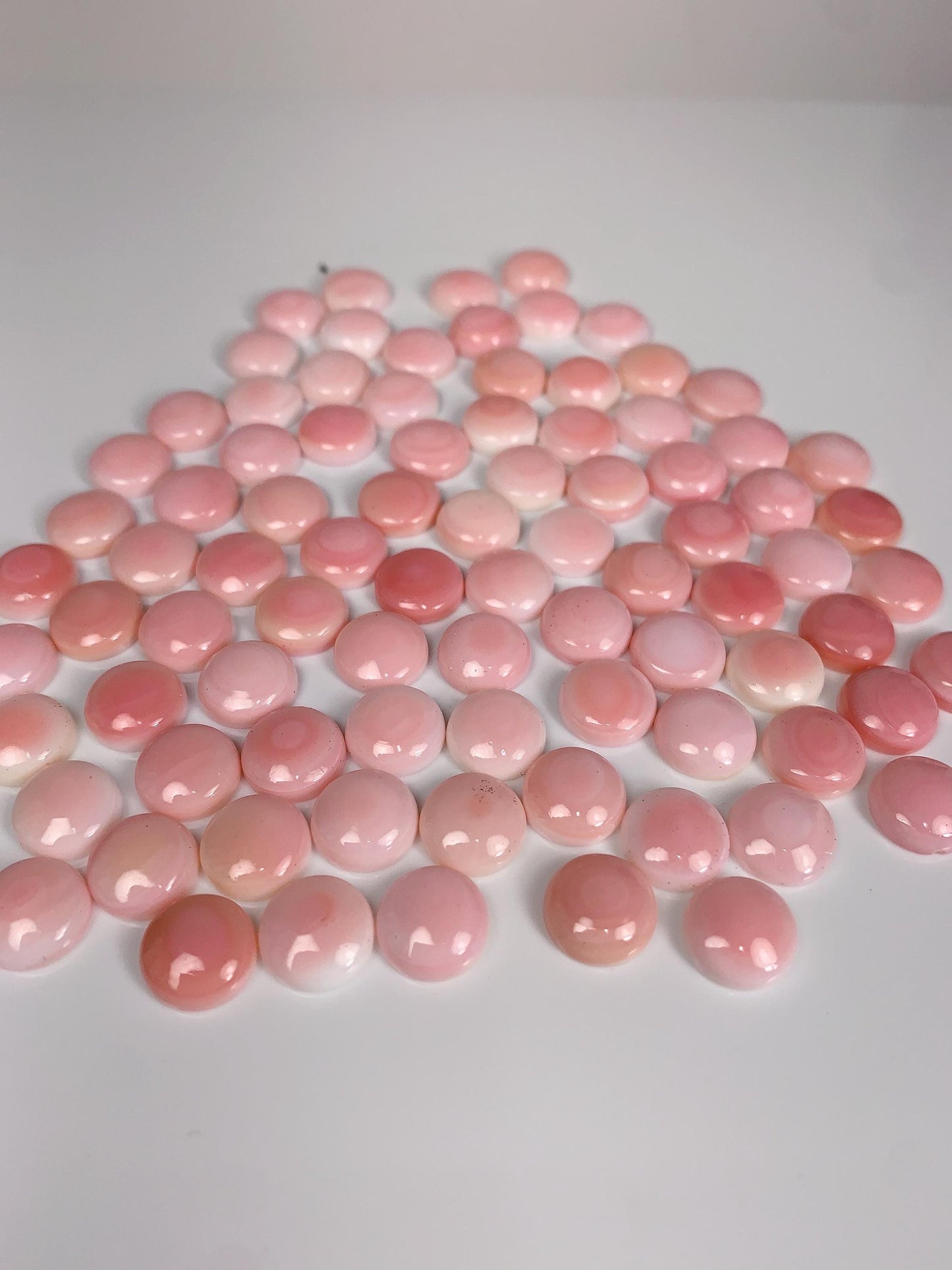 10mm  12mm  Genuine Natural Queen conch  Loose Gems Gemstone  Smooth Round cut