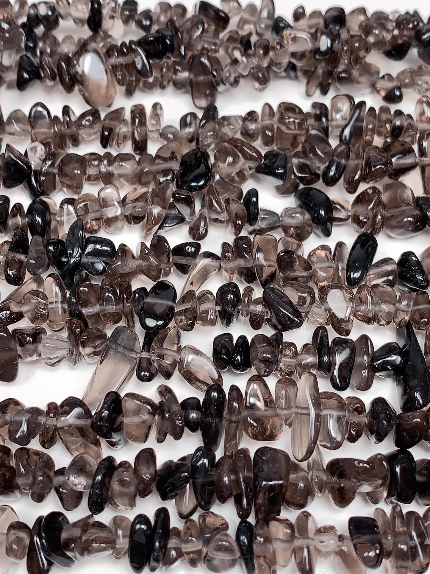 Smoky Quartz Nugget Beads: Genuine Brown Gemstone Crystal, 32" Strand
