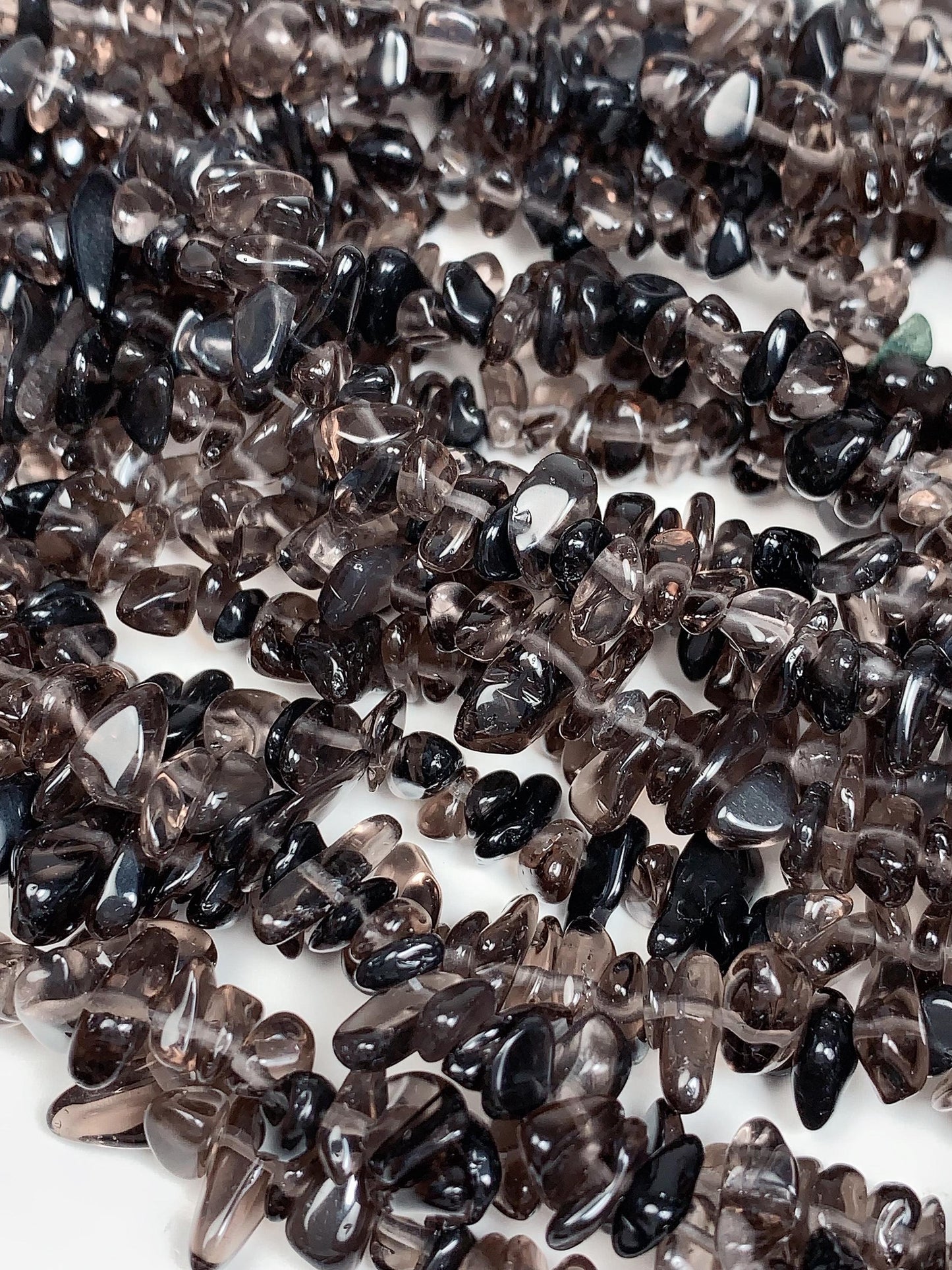 Smoky Quartz Nugget Beads: Genuine Brown Gemstone Crystal, 32" Strand