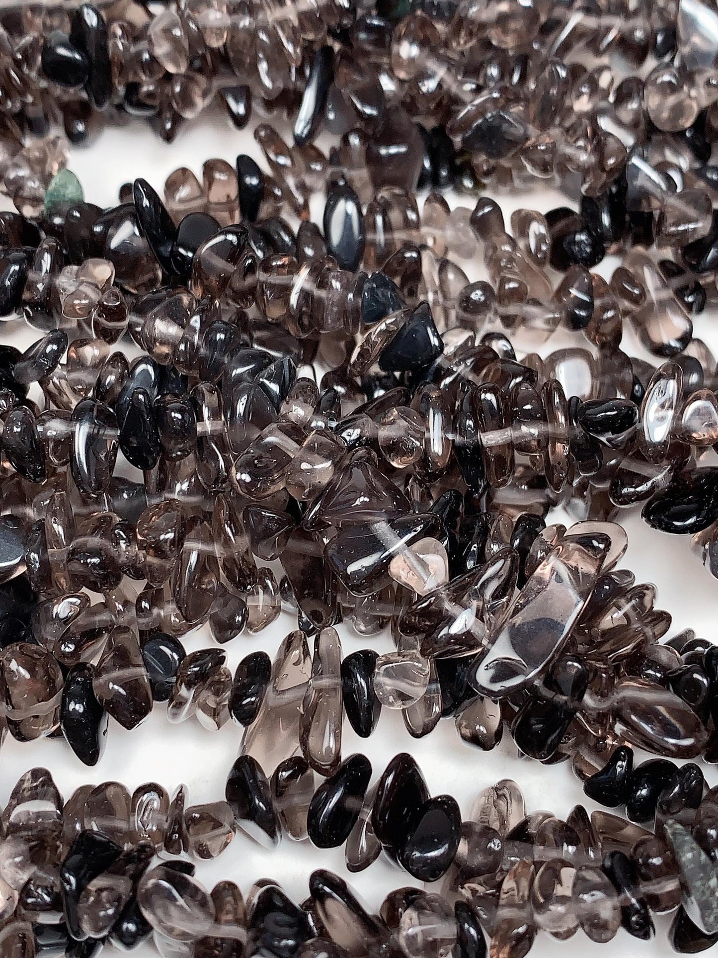 Smoky Quartz Nugget Beads: Genuine Brown Gemstone Crystal, 32" Strand