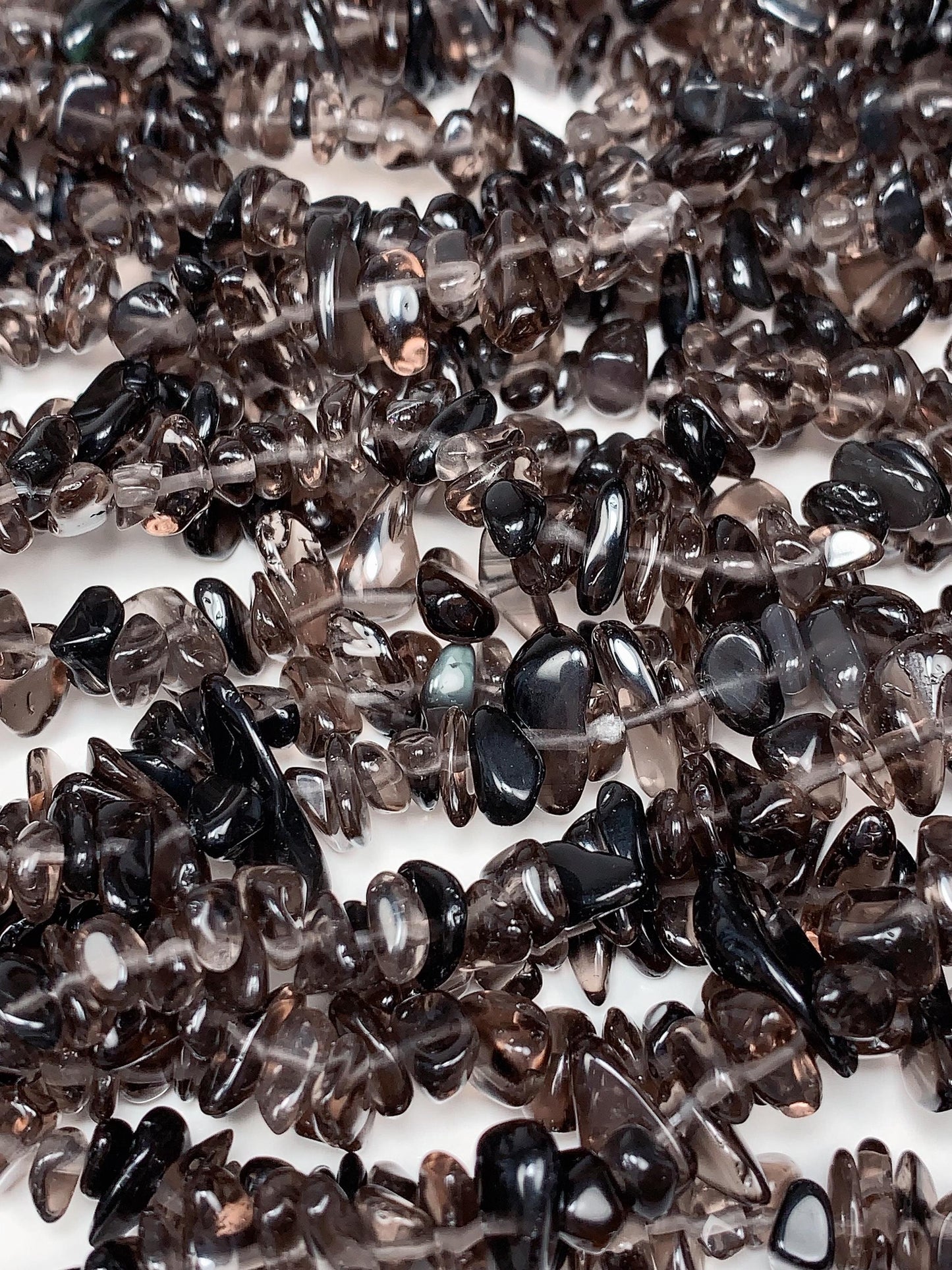 Smoky Quartz Nugget Beads: Genuine Brown Gemstone Crystal, 32" Strand