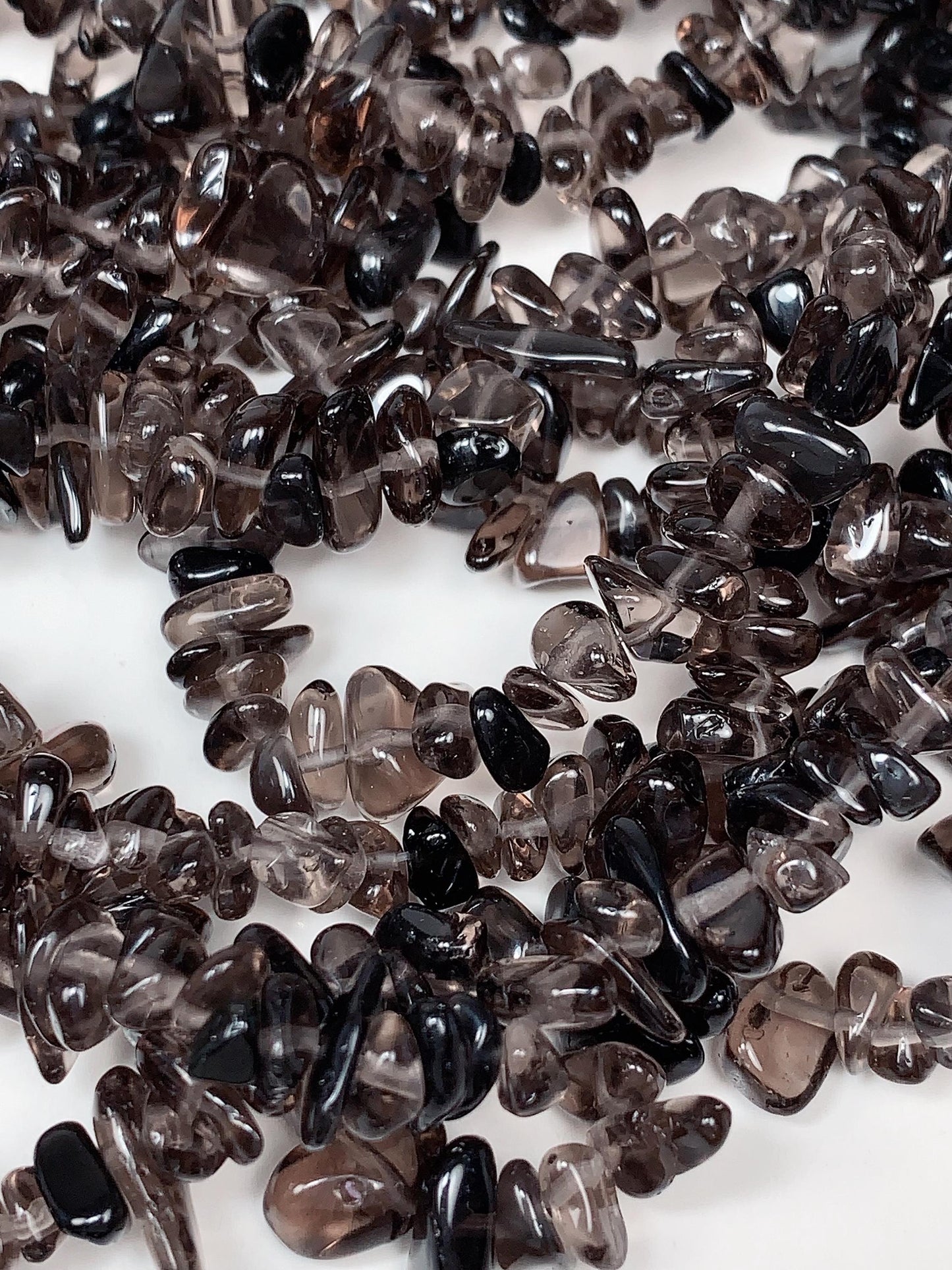 Smoky Quartz Nugget Beads: Genuine Brown Gemstone Crystal, 32" Strand