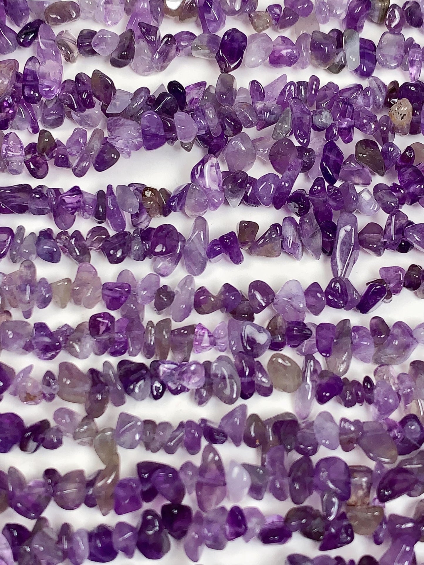 3-8mm Purple Amethyst Chip Beads: Natural Gemstone Nuggets, 32" Strand