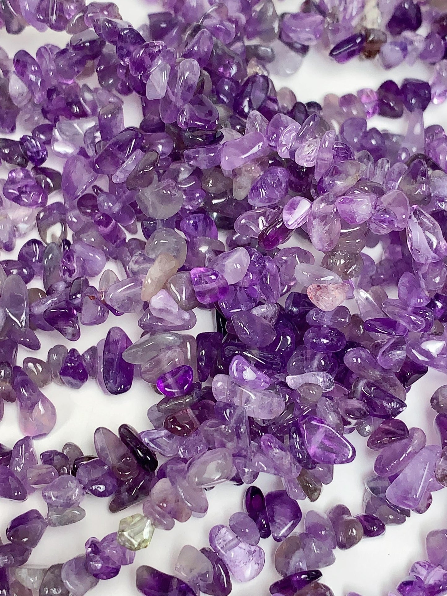 3-8mm Purple Amethyst Chip Beads: Natural Gemstone Nuggets, 32" Strand
