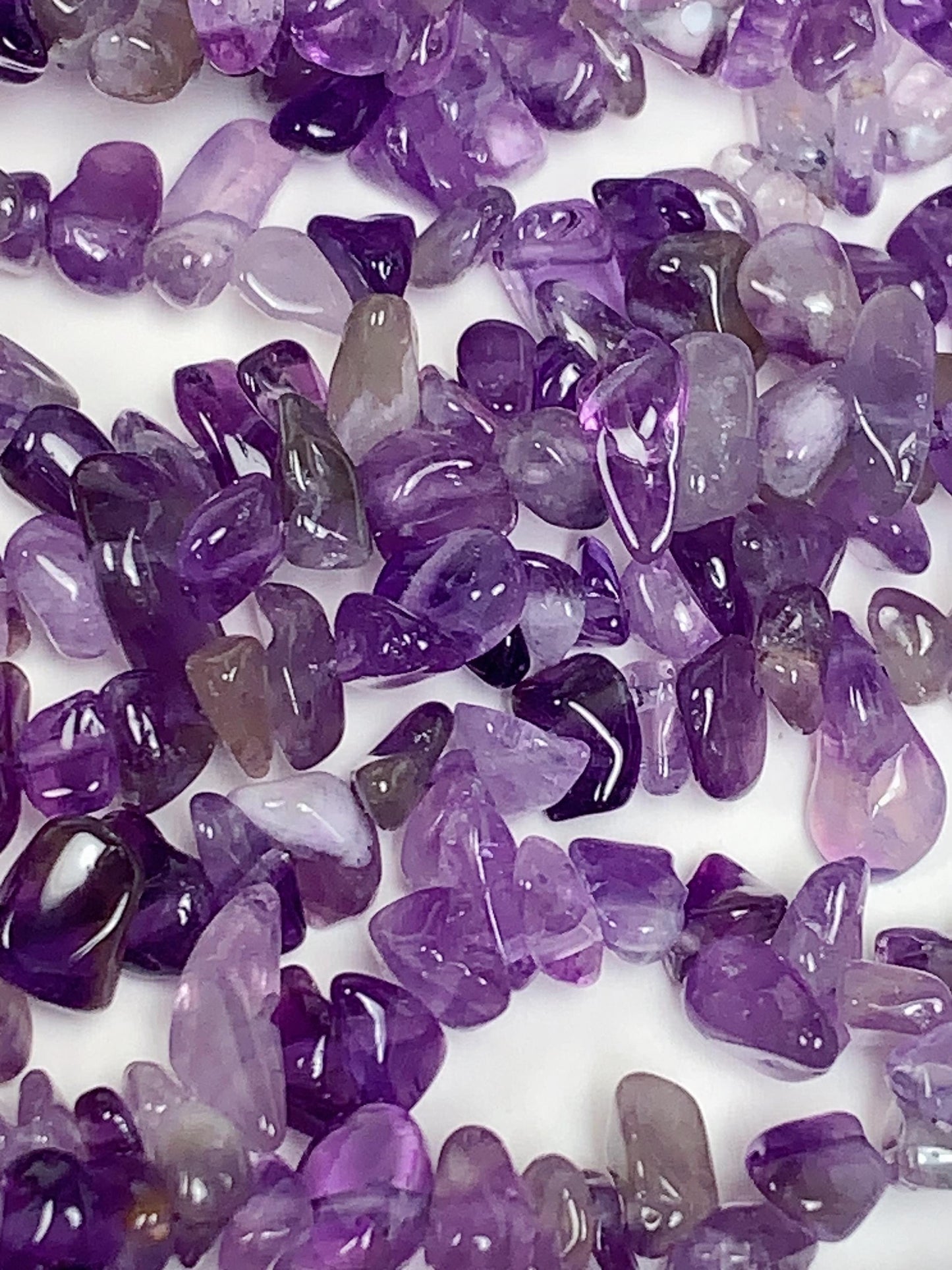3-8mm Purple Amethyst Chip Beads: Natural Gemstone Nuggets, 32" Strand