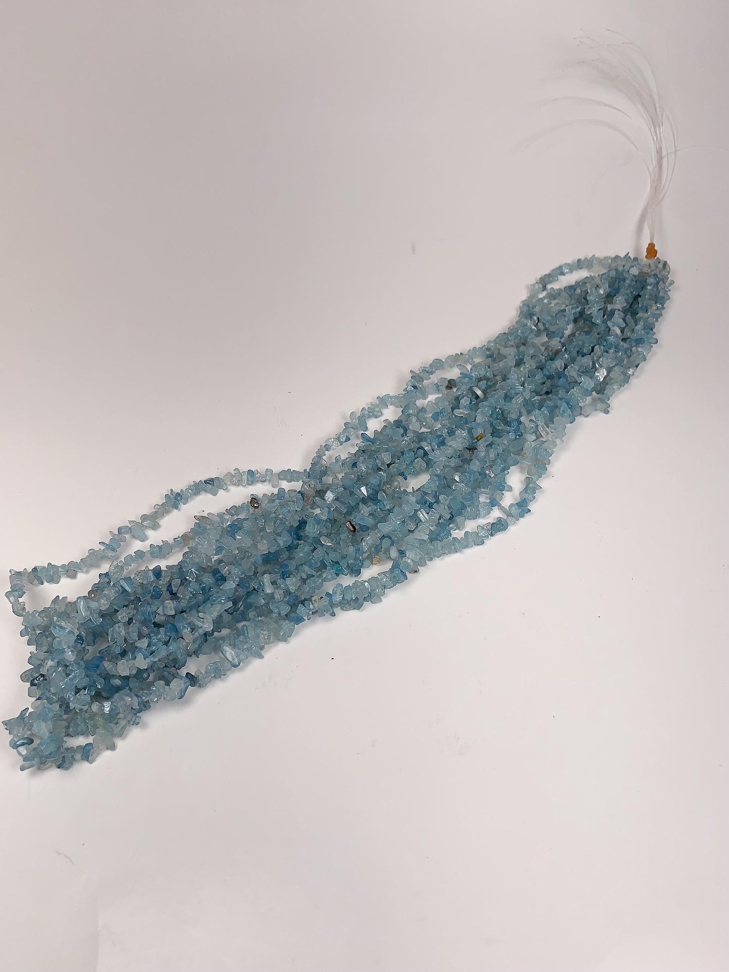3-8mm Genuine Aquamarine Chip Beads: Irregular Nugget Gemstone Strand (32")