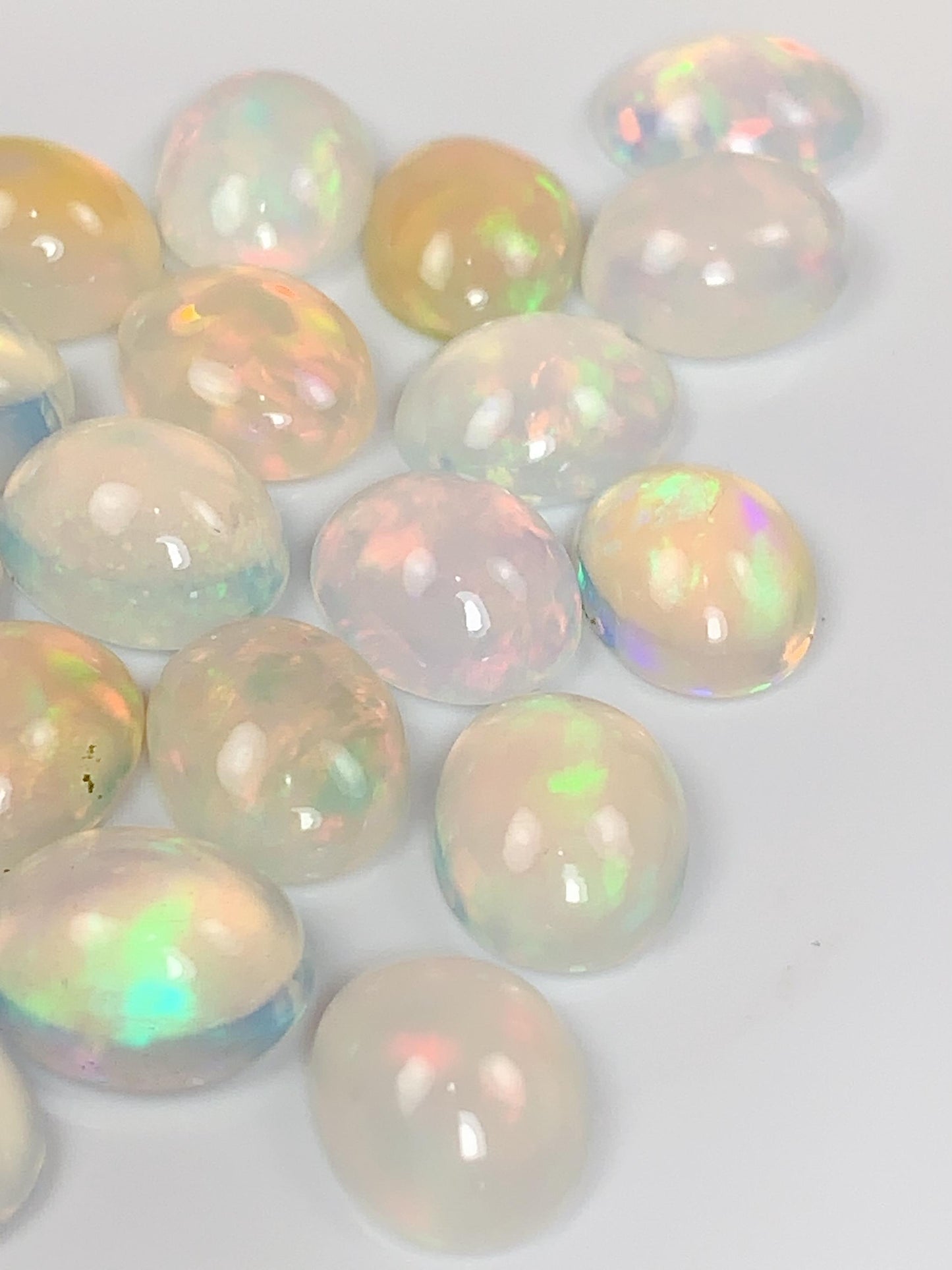 Natural Rainbow Opal Gemstone: 10mm x 8mm Oval Cut Loose Gem