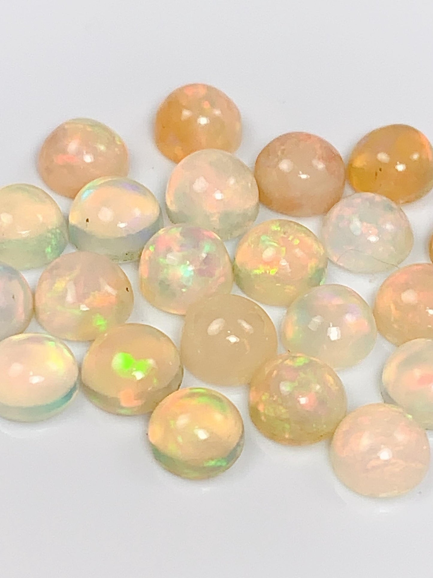 5mm Natural Rainbow Opal Gemstone: Round Cut Loose Gem