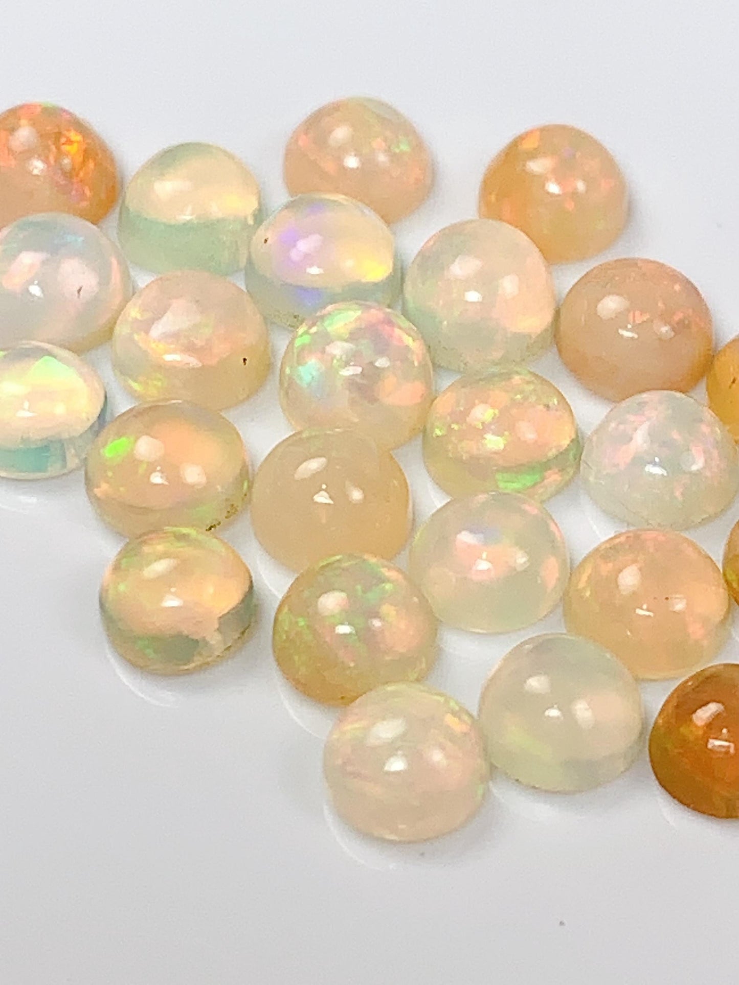 5mm Natural Rainbow Opal Gemstone: Round Cut Loose Gem