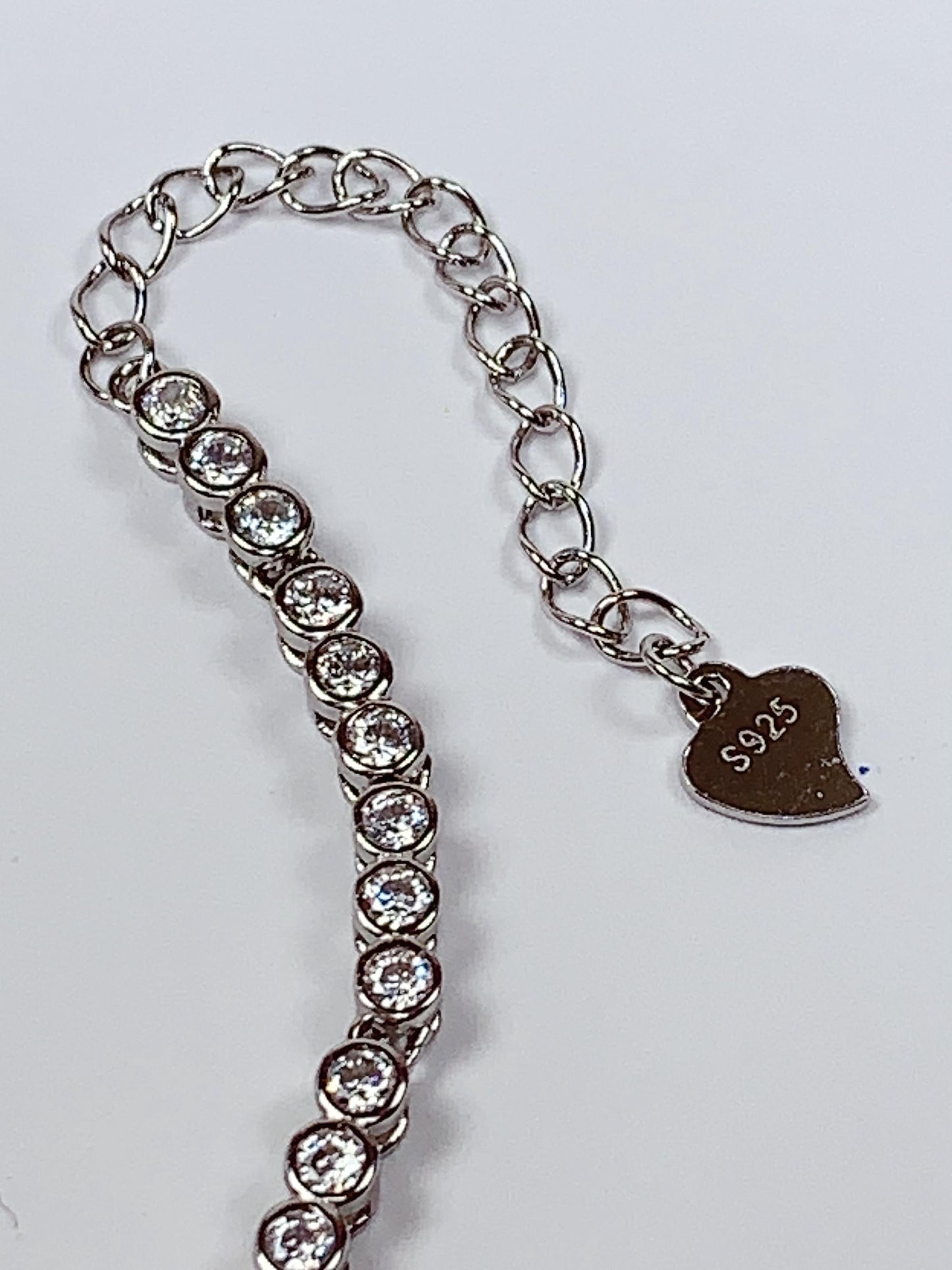 Ruby Bracelet: 18K White Gold Plated Sterling Silver, 5mm Red Gemstone