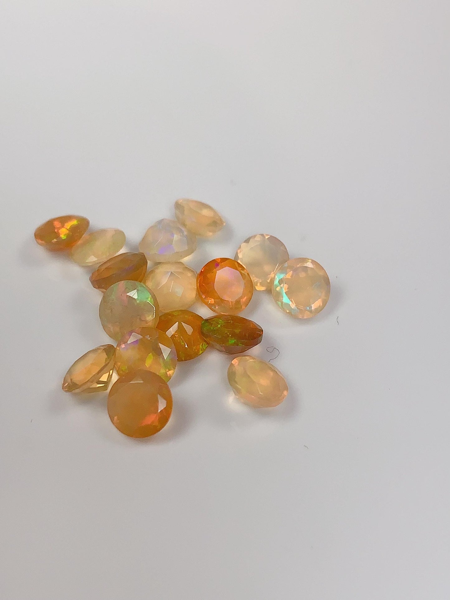 6mm Natural Rainbow Opal Gemstone: Faceted Round Cut Loose Gem