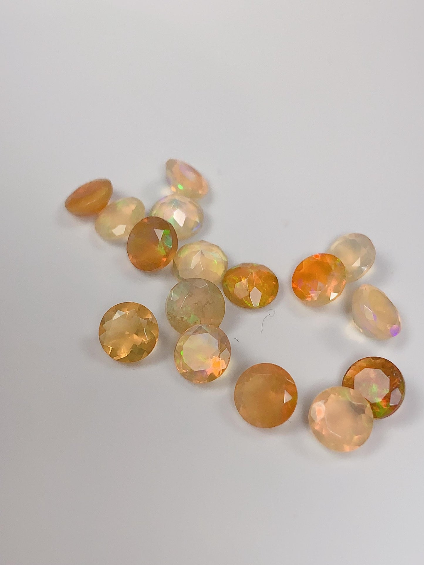 6mm Natural Rainbow Opal Gemstone: Faceted Round Cut Loose Gem