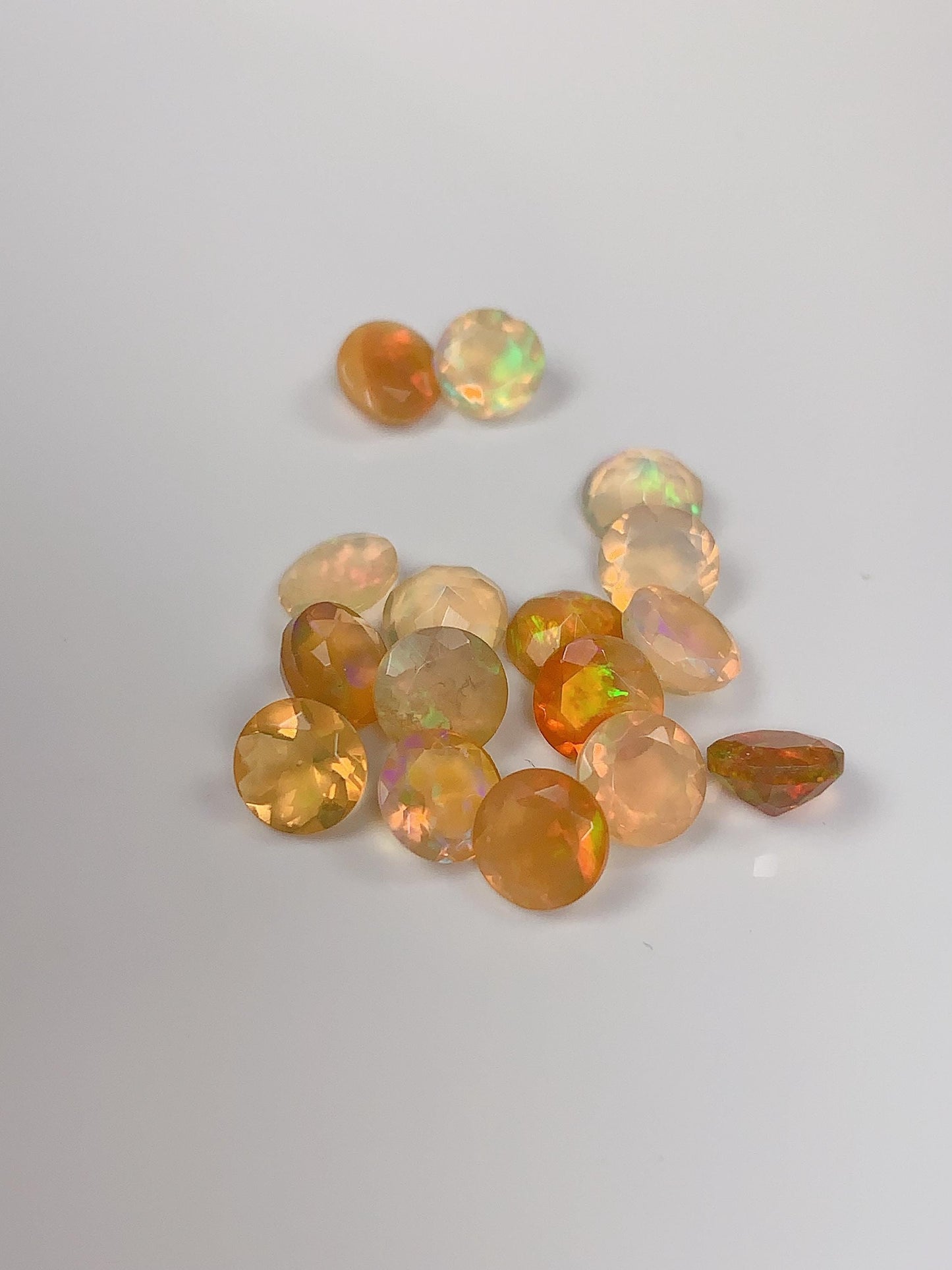 6mm Natural Rainbow Opal Gemstone: Faceted Round Cut Loose Gem