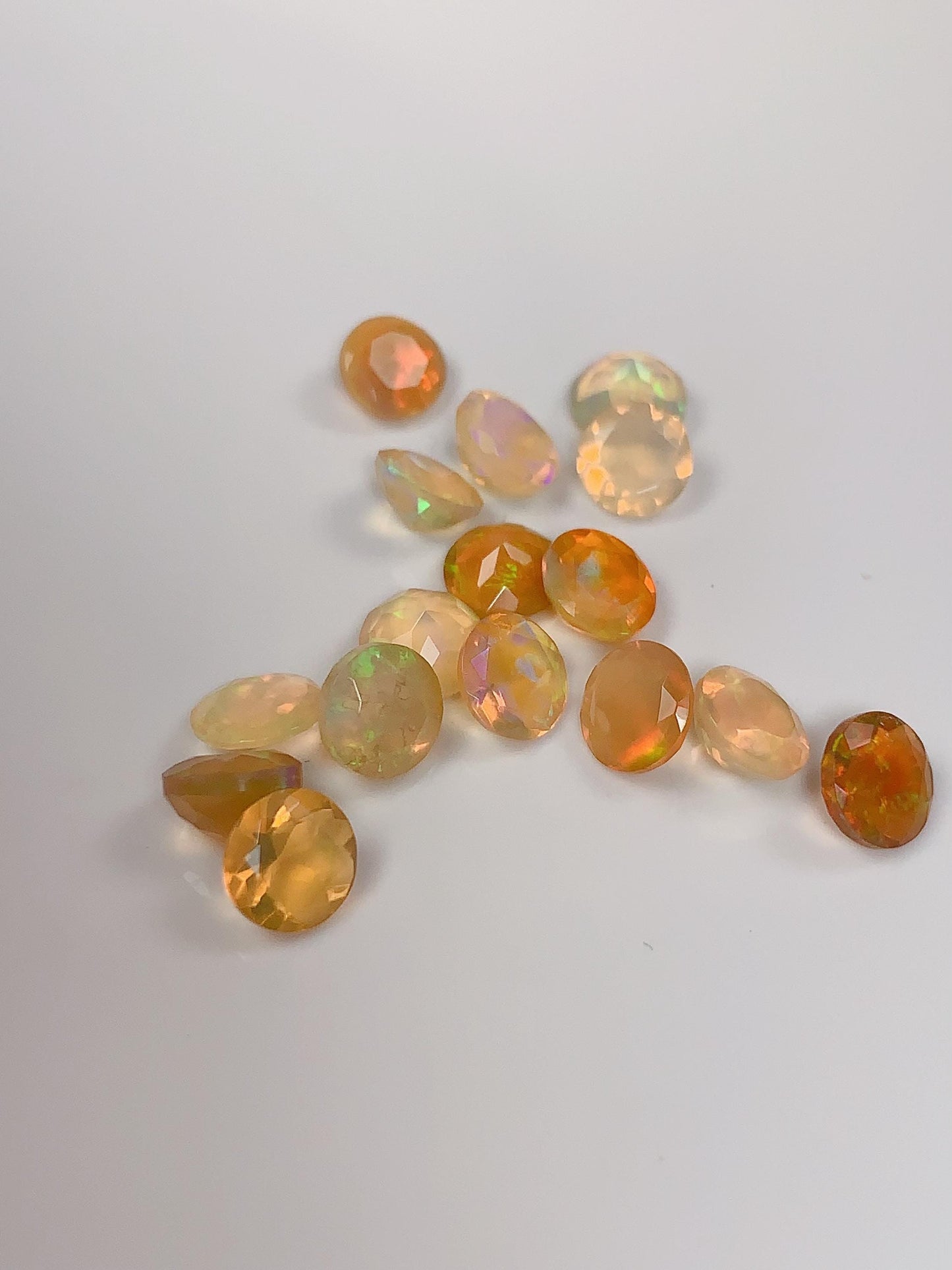6mm Natural Rainbow Opal Gemstone: Faceted Round Cut Loose Gem