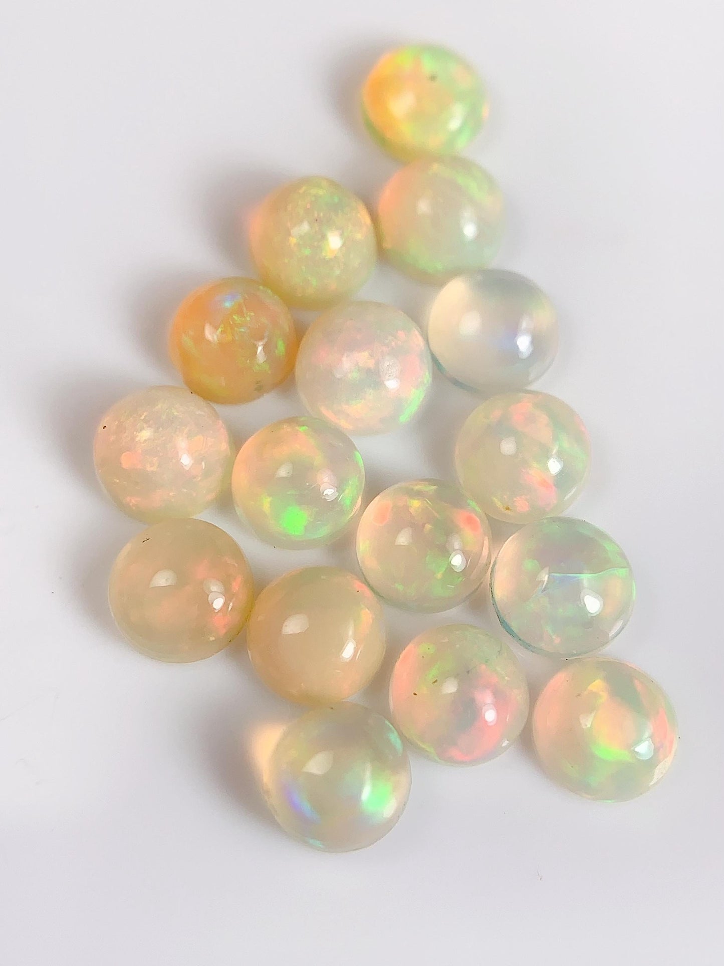 4mm Natural Rainbow Opal Loose Gemstone: Round Cut