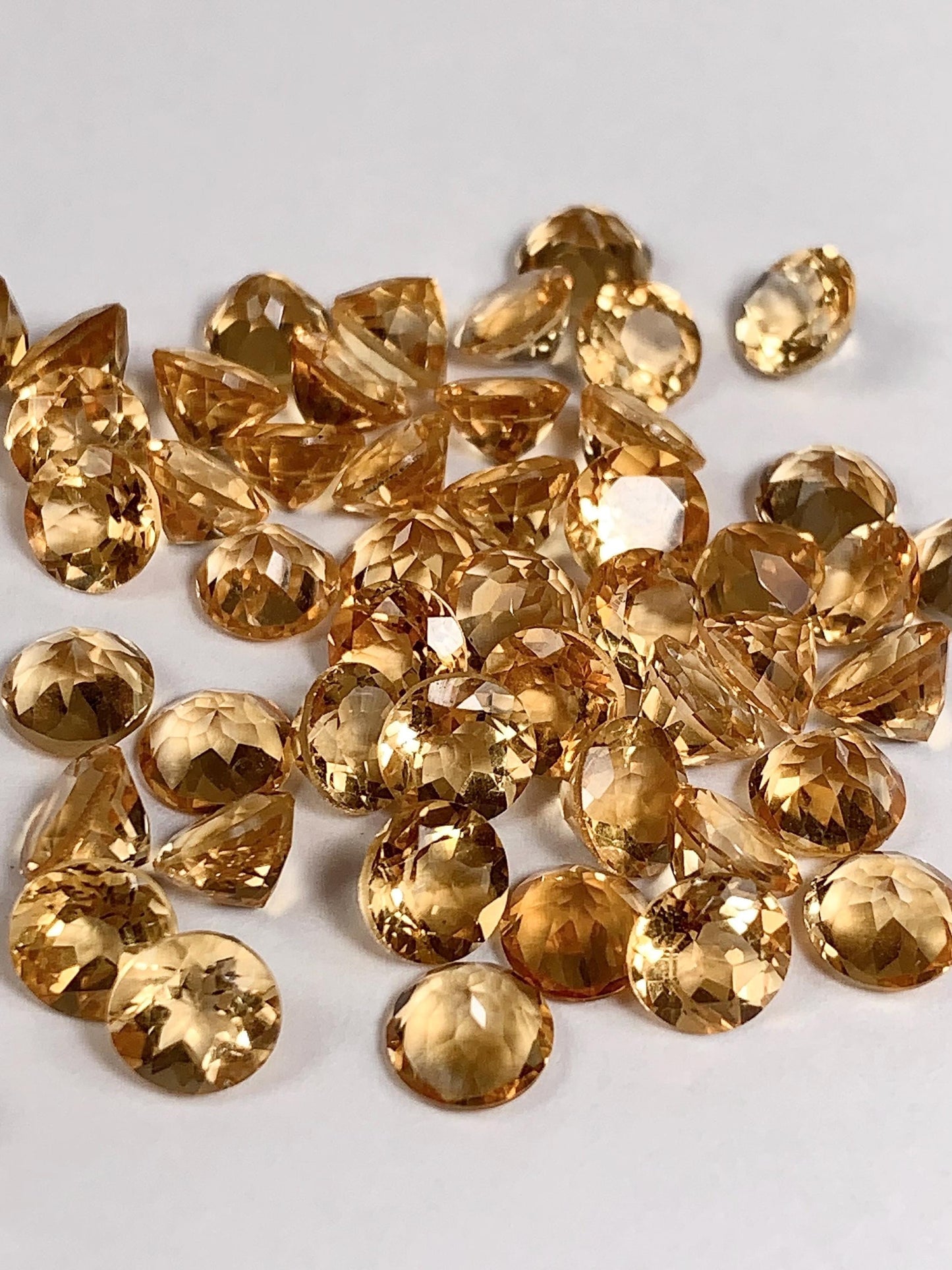 6mm Grade AAA Genuine Natural Yellow Citrine Loose Gems Gemstone faceted round cut