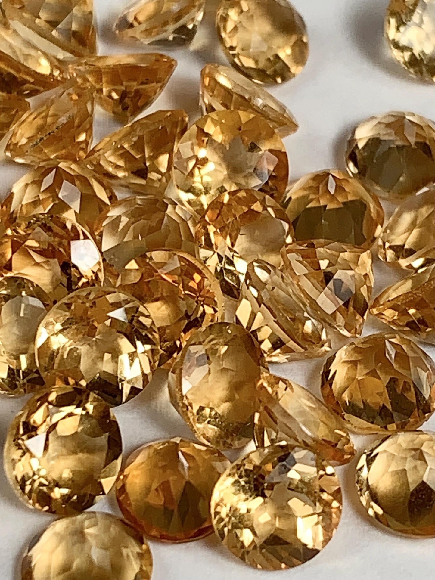 6mm Grade AAA Genuine Natural Yellow Citrine Loose Gems Gemstone faceted round cut