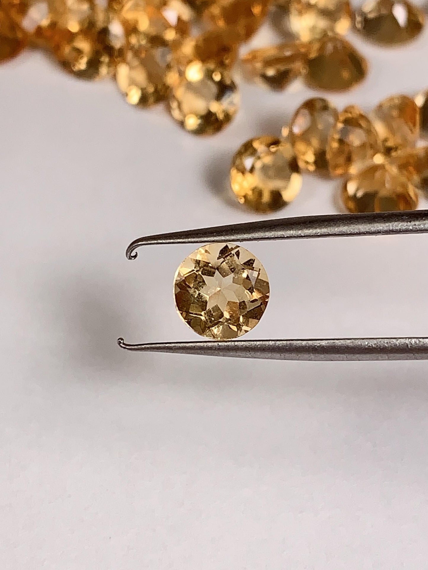 6mm Grade AAA Genuine Natural Yellow Citrine Loose Gems Gemstone faceted round cut