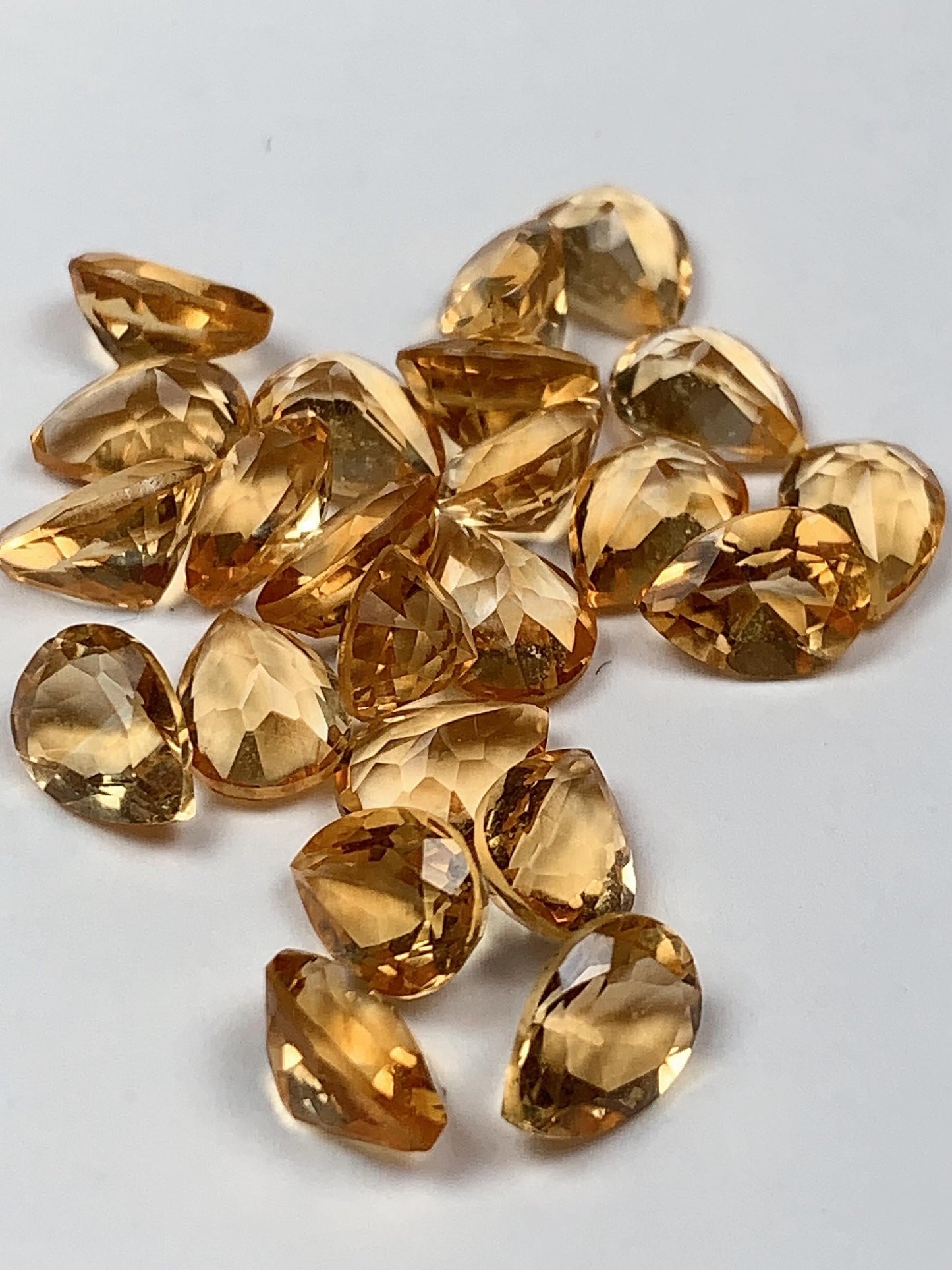 8mmx6mm Grade AAA Genuine Natural Yellow Citrine Loose Gems Gemstone faceted Drop cut