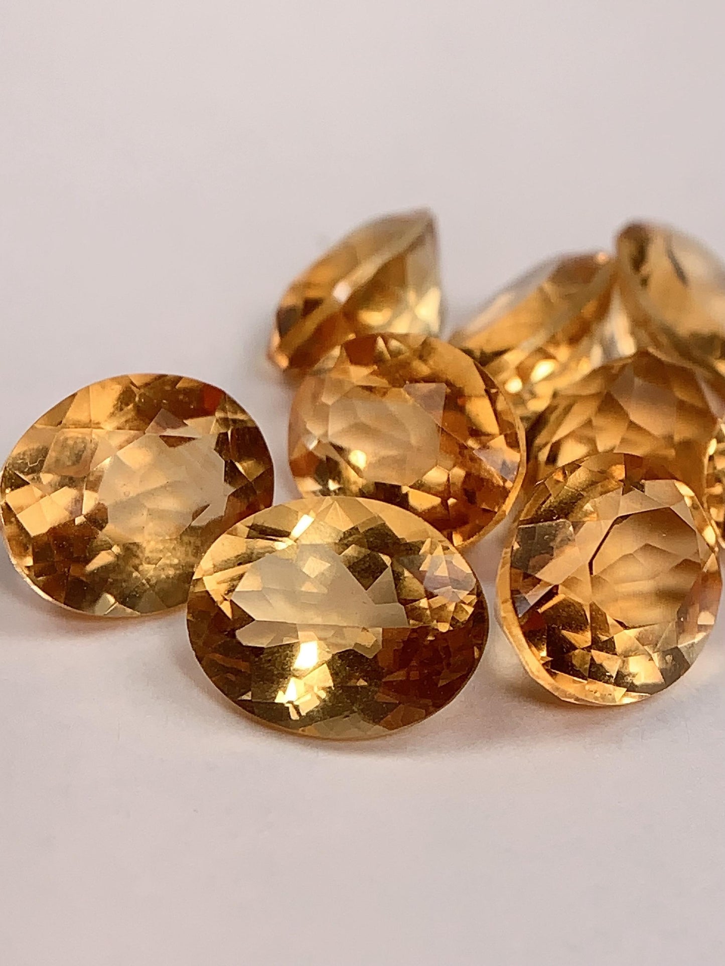 10mmx8mm Grade AAA Genuine Natural Yellow Citrine Loose Gems Gemstone faceted oval cut
