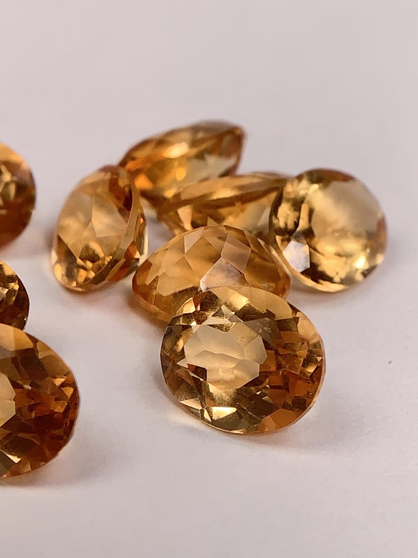 10mmx8mm Grade AAA Genuine Natural Yellow Citrine Loose Gems Gemstone faceted oval cut