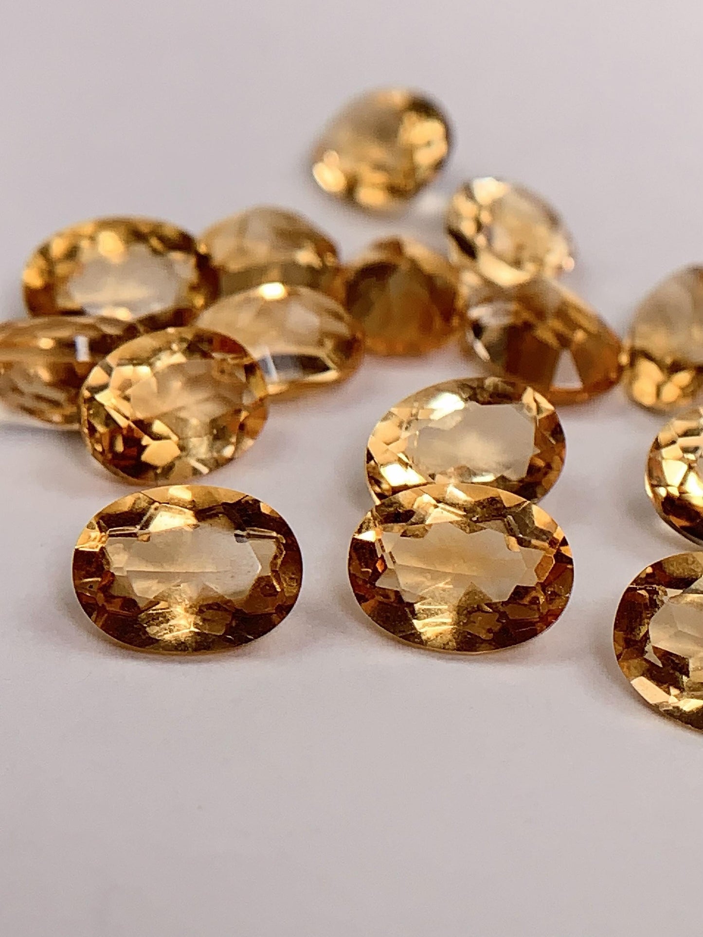 8mmx6mm Grade AAA Genuine Natural Yellow Citrine Loose Gems Gemstone faceted oval cut