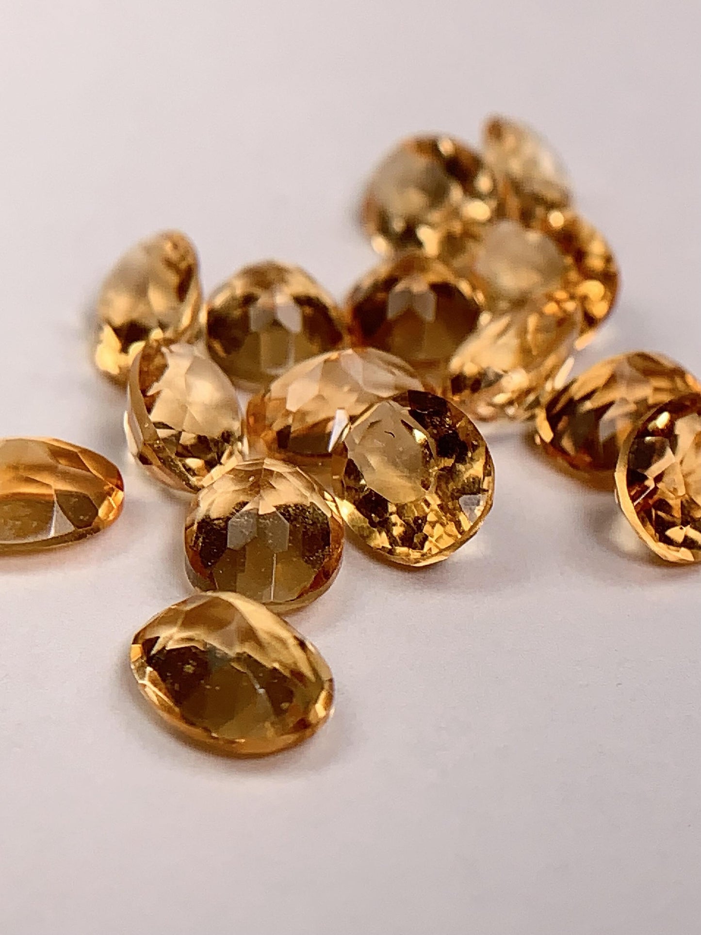 8mmx6mm Grade AAA Genuine Natural Yellow Citrine Loose Gems Gemstone faceted oval cut