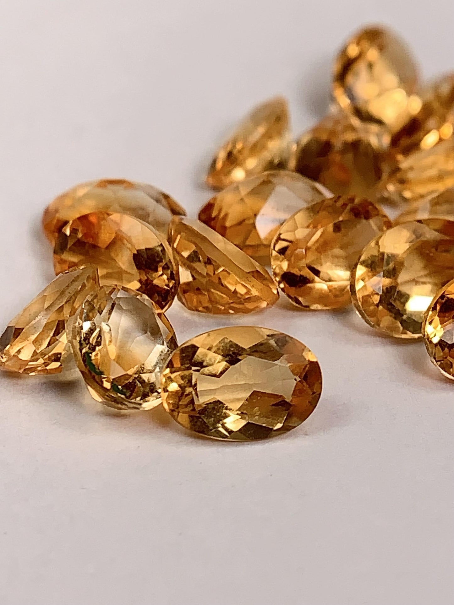 7mmx5mm Grade AAA Genuine Natural Yellow Citrine Loose Gems Gemstone faceted oval cut