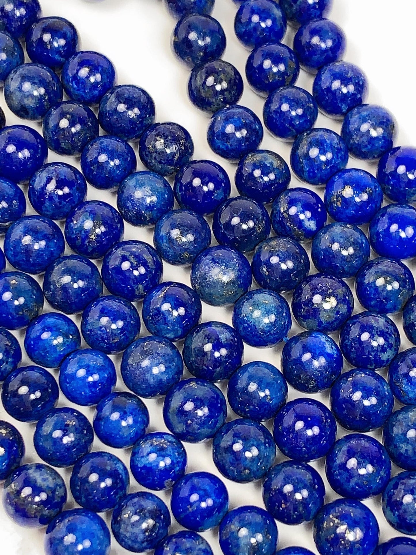 No Dyed Natural Blue Gold Golden Lapis Lazuli Smooth Round Beads 15.5" Strand Gemstone 2mm 3mm 4mm 6mm 8mm 10mm 12mm 14mm 16mm 18mm