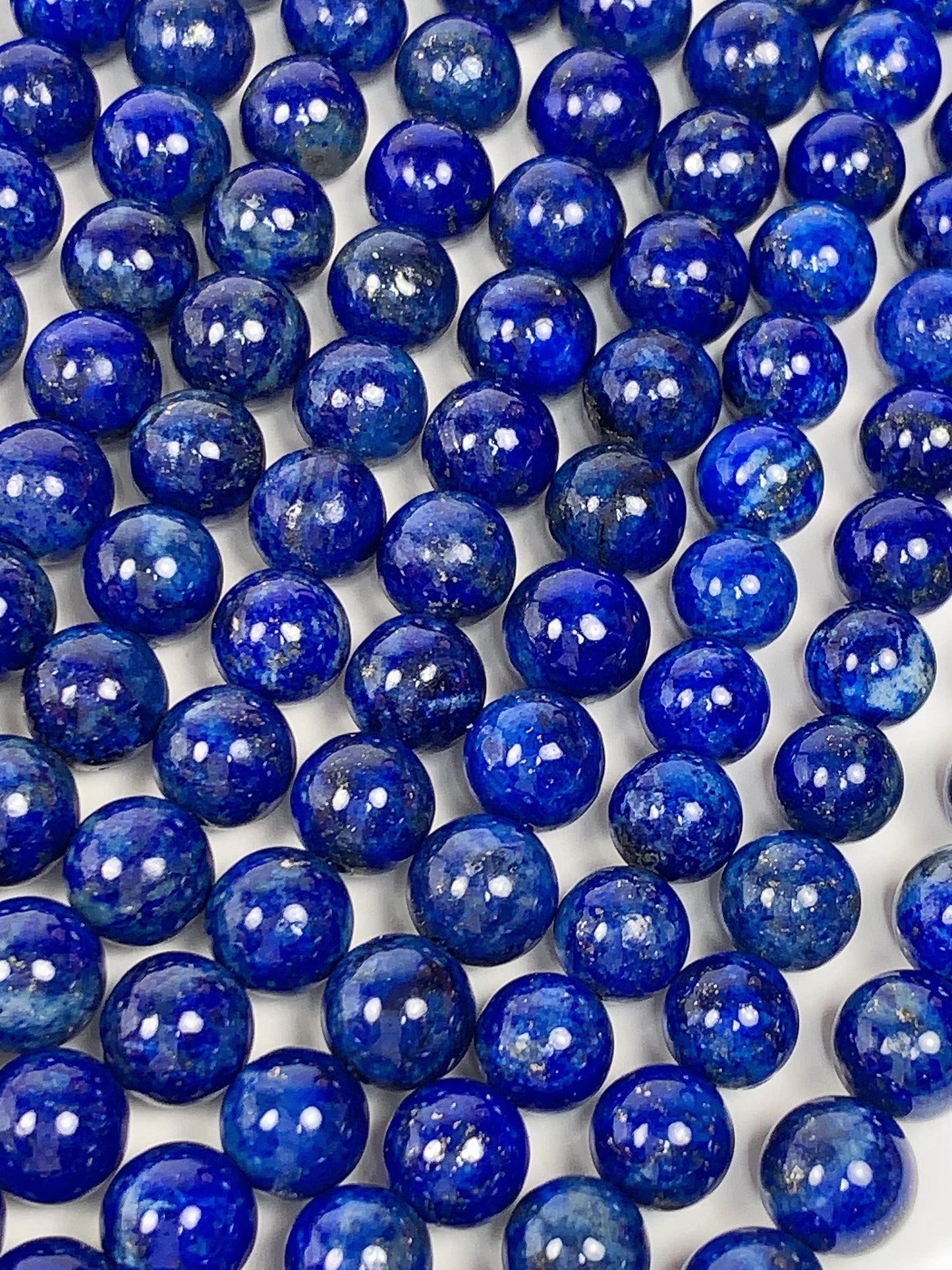 No Dyed Natural Blue Gold Golden Lapis Lazuli Smooth Round Beads 15.5" Strand Gemstone 2mm 3mm 4mm 6mm 8mm 10mm 12mm 14mm 16mm 18mm