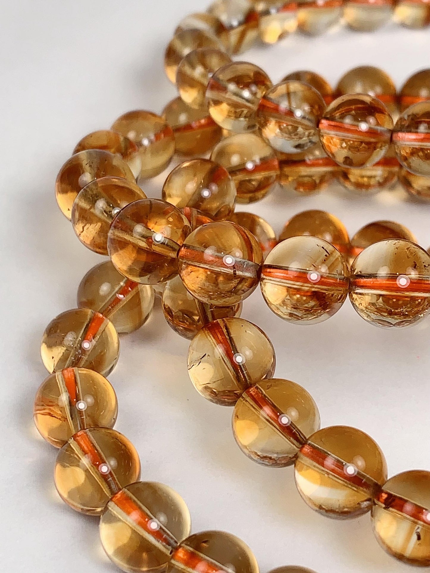 Natural Yellow Citrine Bracelet: Smooth Round Gemstone, Handmade in USA