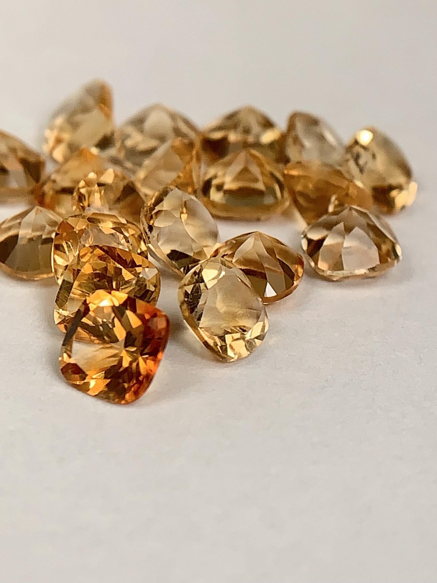5mm Grade AAA Genuine Natural Yellow Citrine Loose Gems Gemstone faceted square cut
